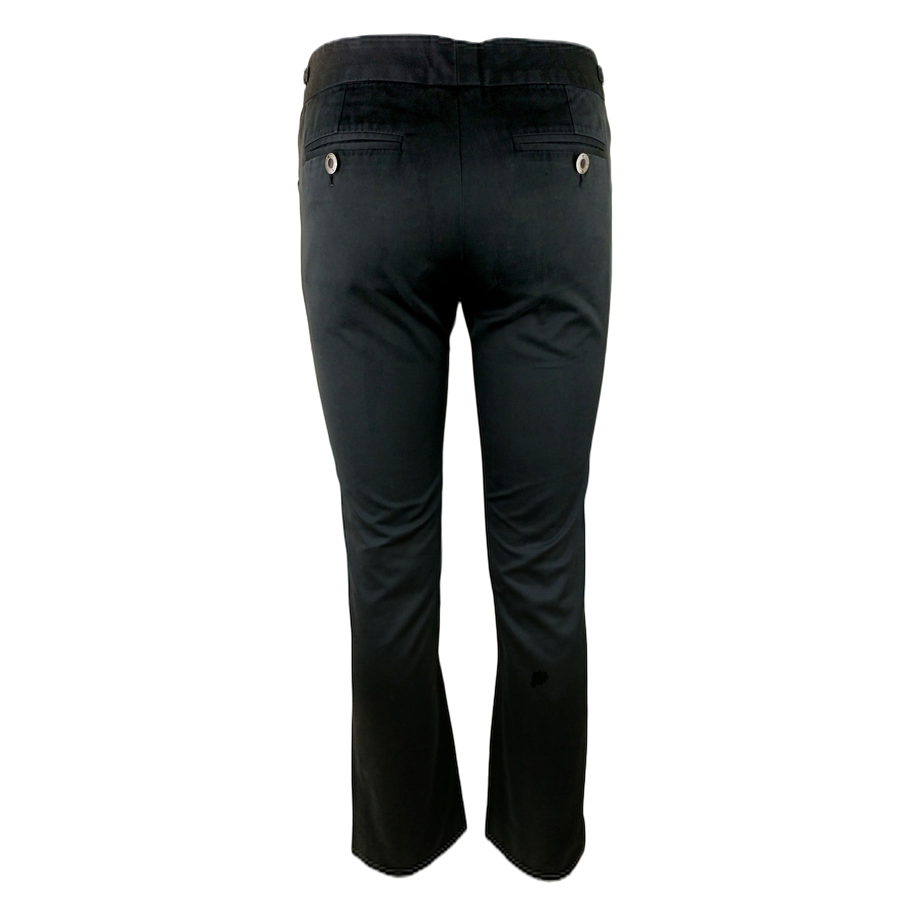 Dolce & Gabbana Vintage Black Tailored Cotton Pants Archival 90s Size 28" / US 6 / IT 42 - 3 Thumbnail
