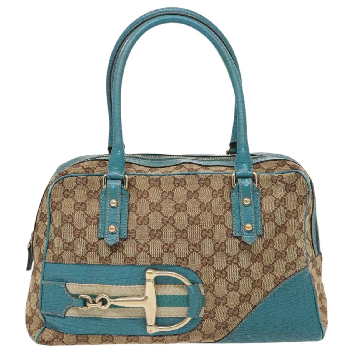 Gucci Horsebit Beige Canvas Tote Bag (Pre-Owned) Size ONE SIZE - 1 Thumbnail