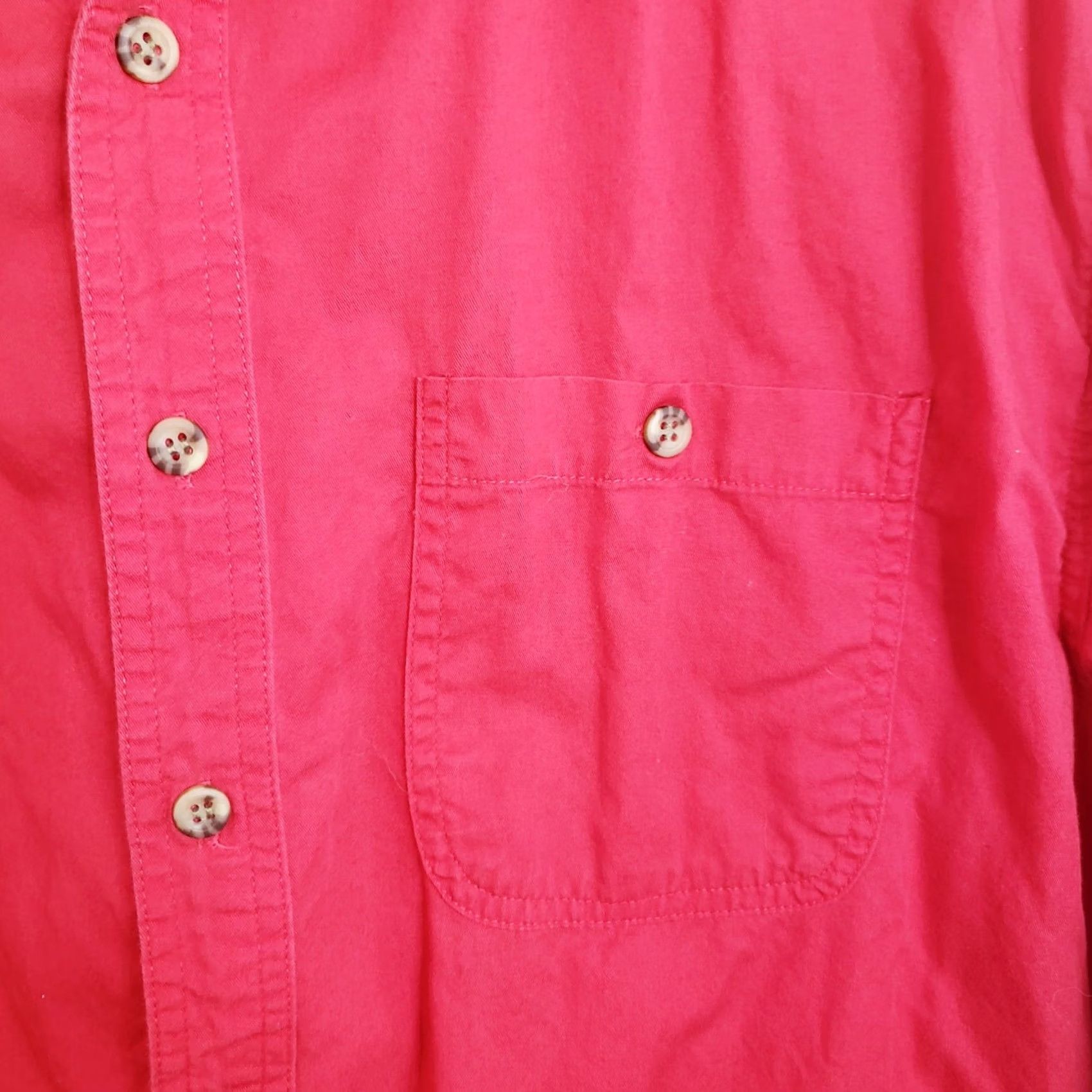 Vintage Kevins Plantation Collection Mens XL Red Tan Button Down Long Sleeve Shirt Shoulder Pad Size US XL / EU 56 / 4 - 4 Thumbnail