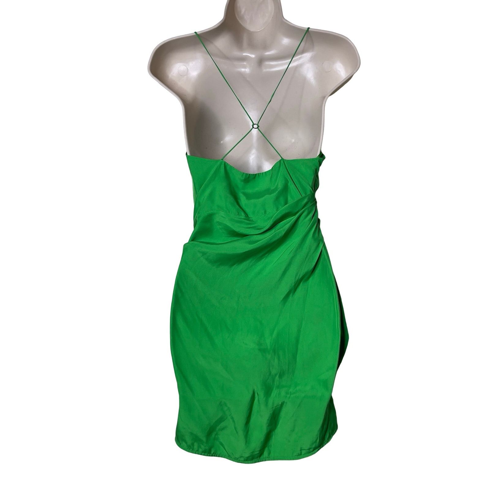 GAUGE81 GAUGE81 Shiroi open-back wrap-effect silk mini dress green Size S / US 4 / IT 40 - 5 Thumbnail