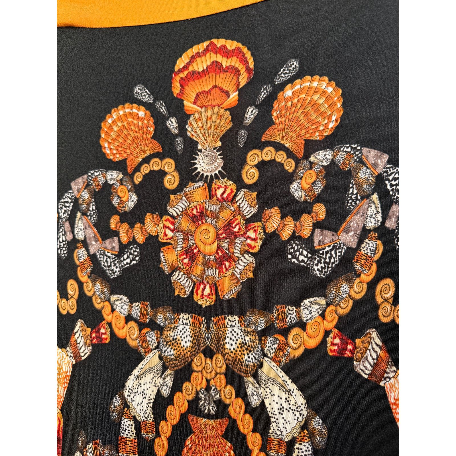 Gucci Gucci Black and Orange Seashell Print Dress Size S / US 4 / IT 40 - 5 Thumbnail