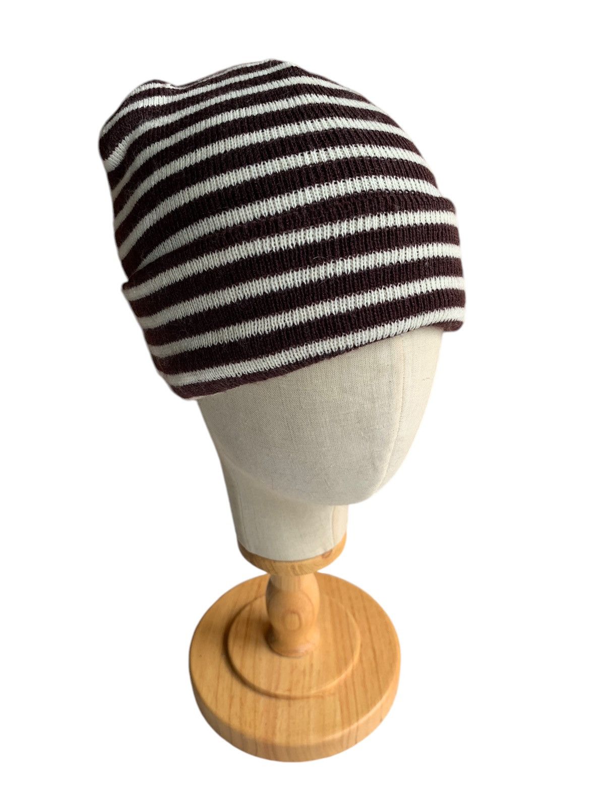 Kapital Stripe Knitted Winter Sessions Streetwear Beanie Hat Size ONE SIZE - 2 Thumbnail