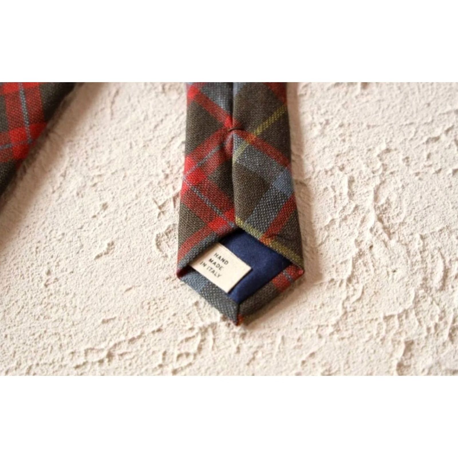 Ralph Lauren VINTAGE RRL Ralph Lauren Tie Mens One Size Khaki HANDMADE PLAID NECKTIE STYLE MEN USED Size ONE SIZE - 6 Thumbnail