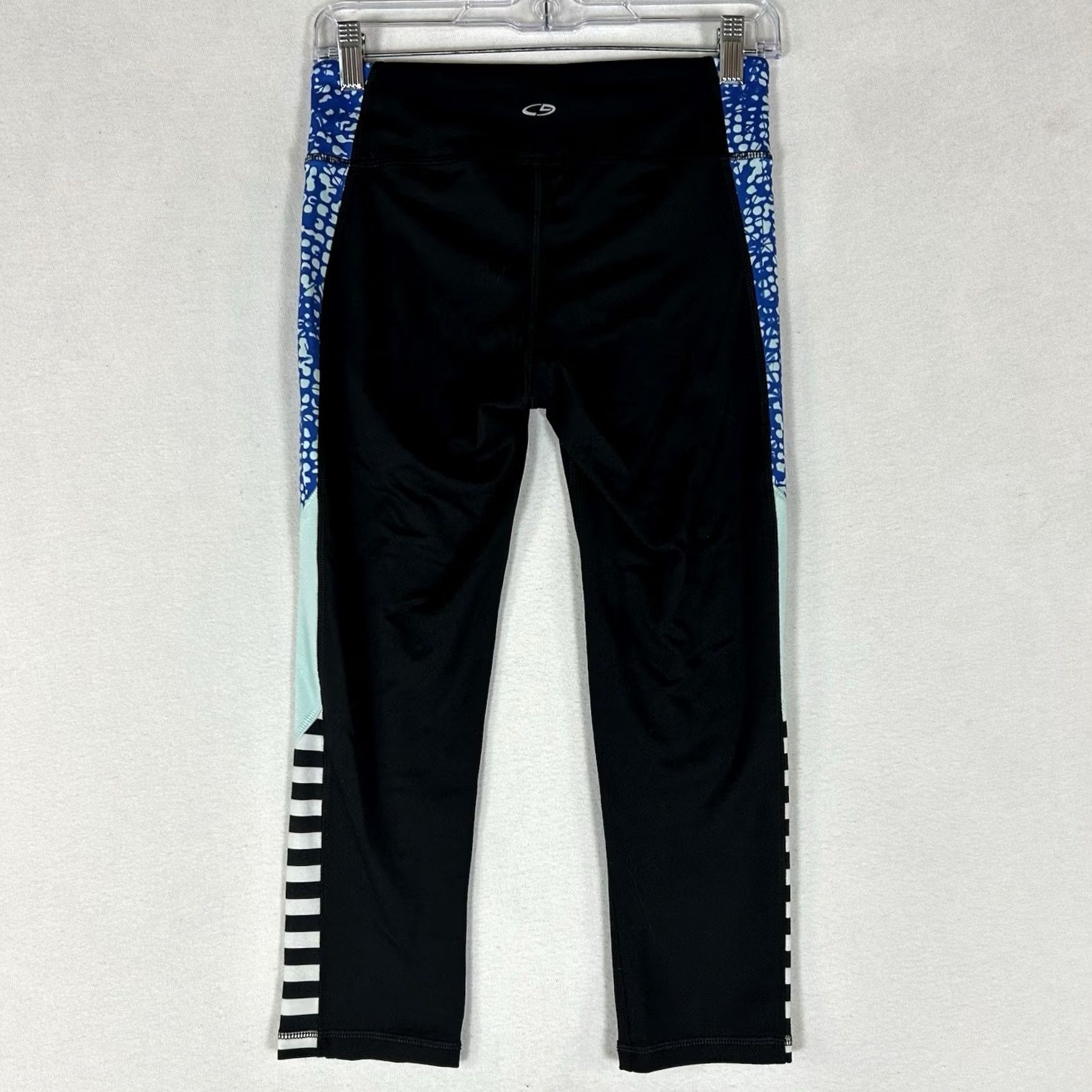 Champion Champion Capri Leggings Womens Small Black Blue Stretch Gym Activewear Sweatpants Running Yoga Tights Skinny Inseam 21 in Size 28" / US 6 / IT 42 - 4 Thumbnail