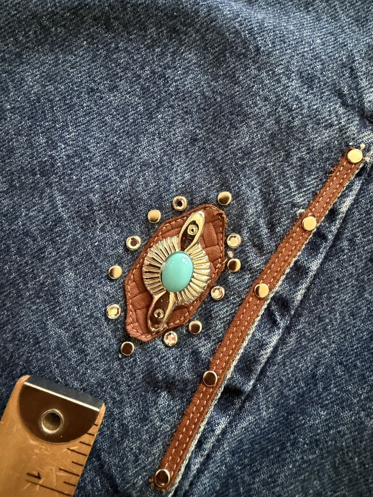 Vintage Vintage David David Denim Western Denim Jacket Blazer Sz 2XL Size XXL / US 16-18 / IT 52-54 - 4 Thumbnail