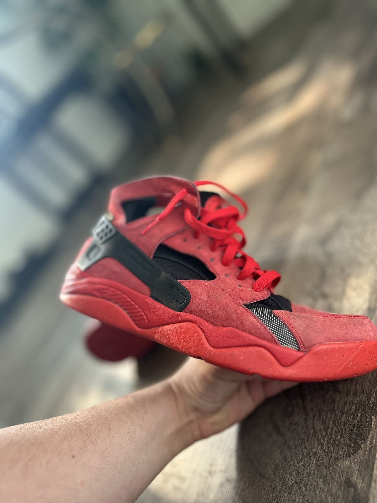 Nike Air Flight Huarache University Red Black 2014