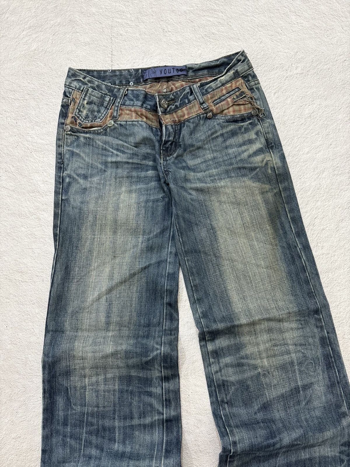 Number (N)ine 2000s you top japan bootcut baggy denim y2k style Size US 26 / EU 42 - 2 Thumbnail
