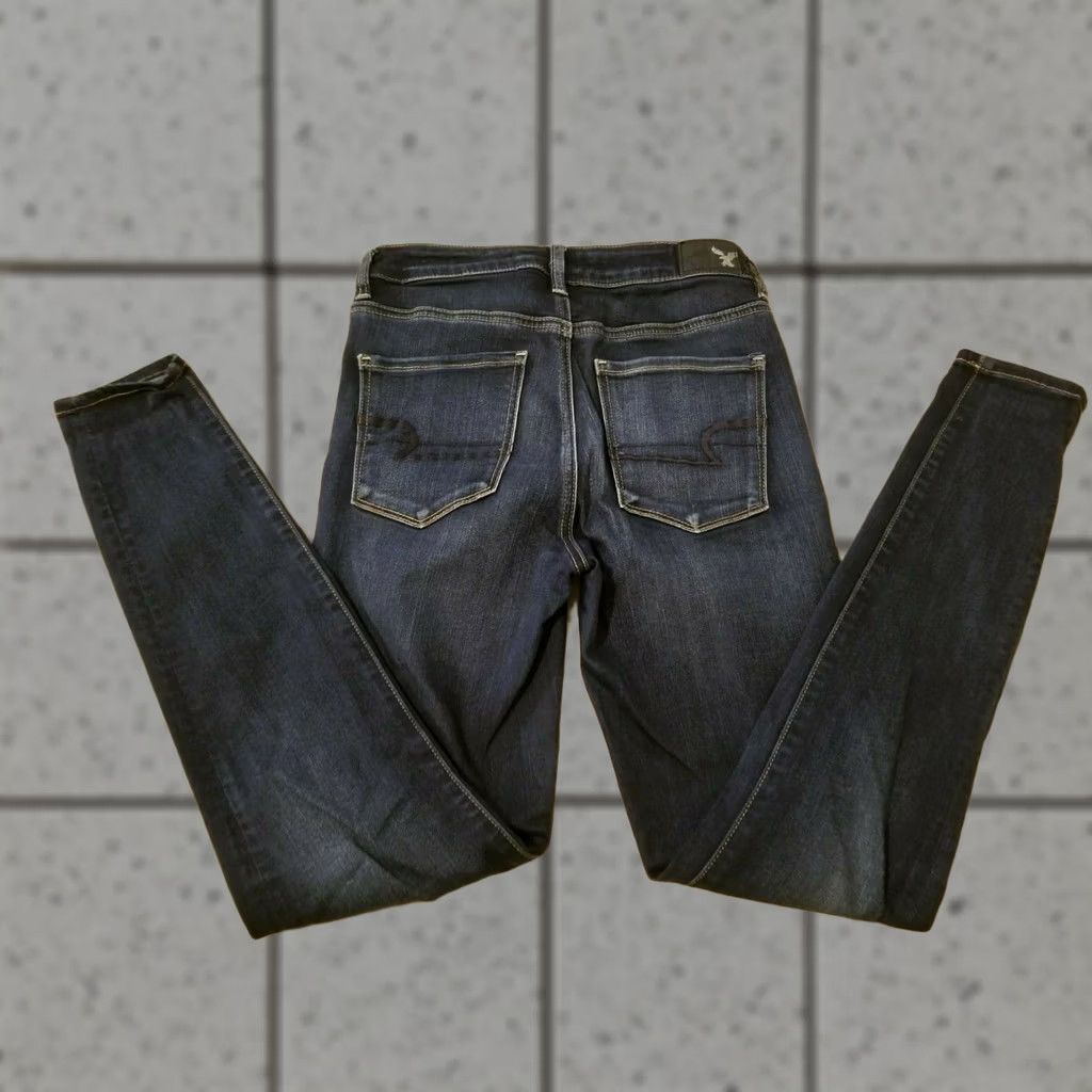American Eagle Outfitters Womens American Eagle Outfitters Skinny Jeans 4 Blue Denim Cotton Jegging Size 27" / US 4 / IT 40 - 1 Thumbnail