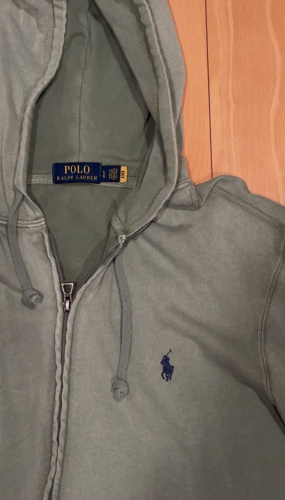 Polo Ralph Lauren Vintage Polo Ralph Lauren Green Zip Up Hoodie Y2K Size L / US 10 / IT 46 - 2 Thumbnail