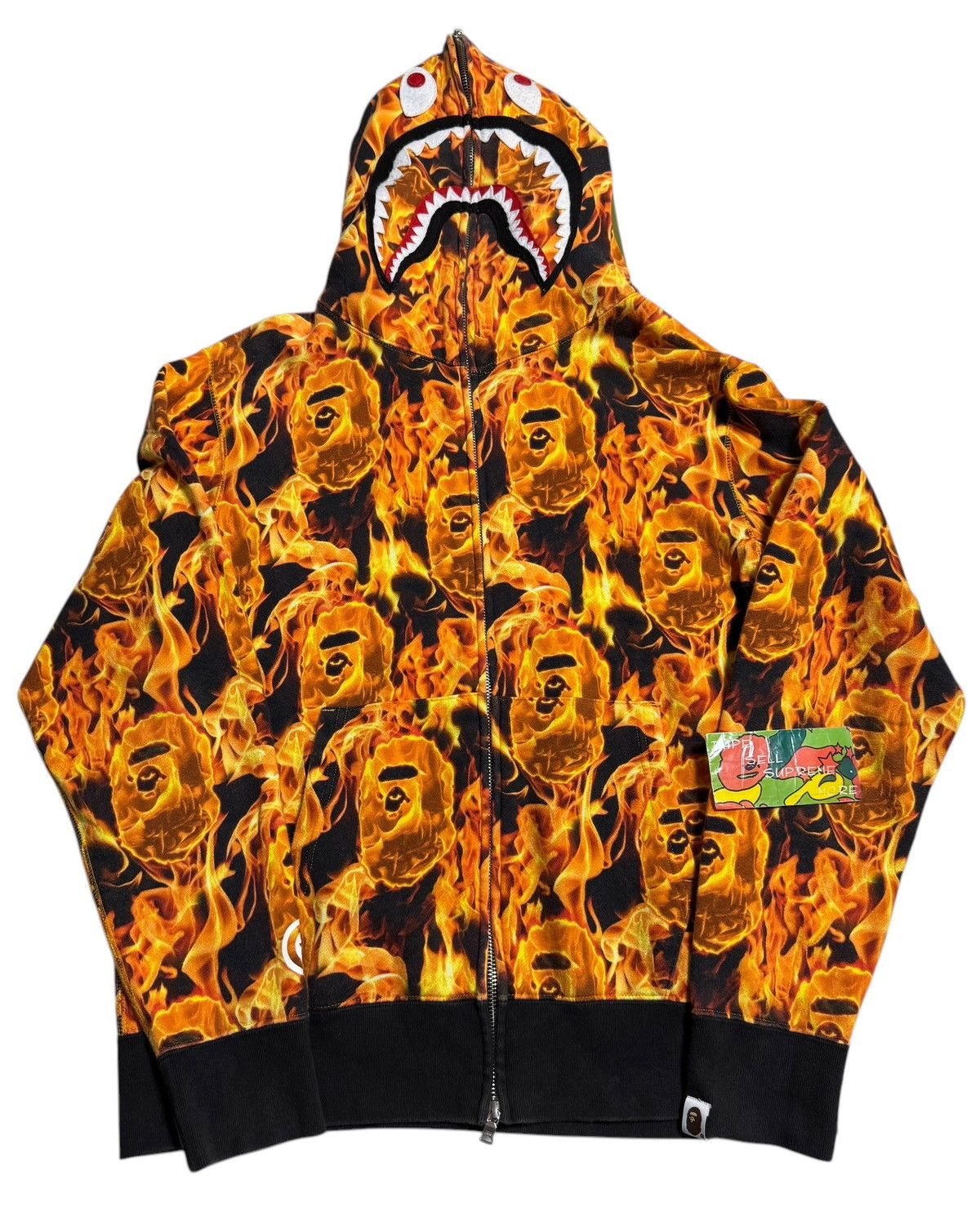 BAPE Fire Shark Full Zip Hoodie