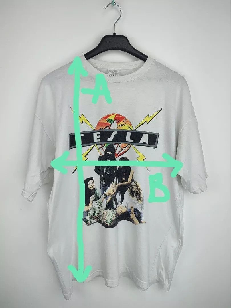 Vintage Vintage Tesla Psychotic European Tour 1991 t shirt Size US XL / EU 56 / 4 - 8 Thumbnail