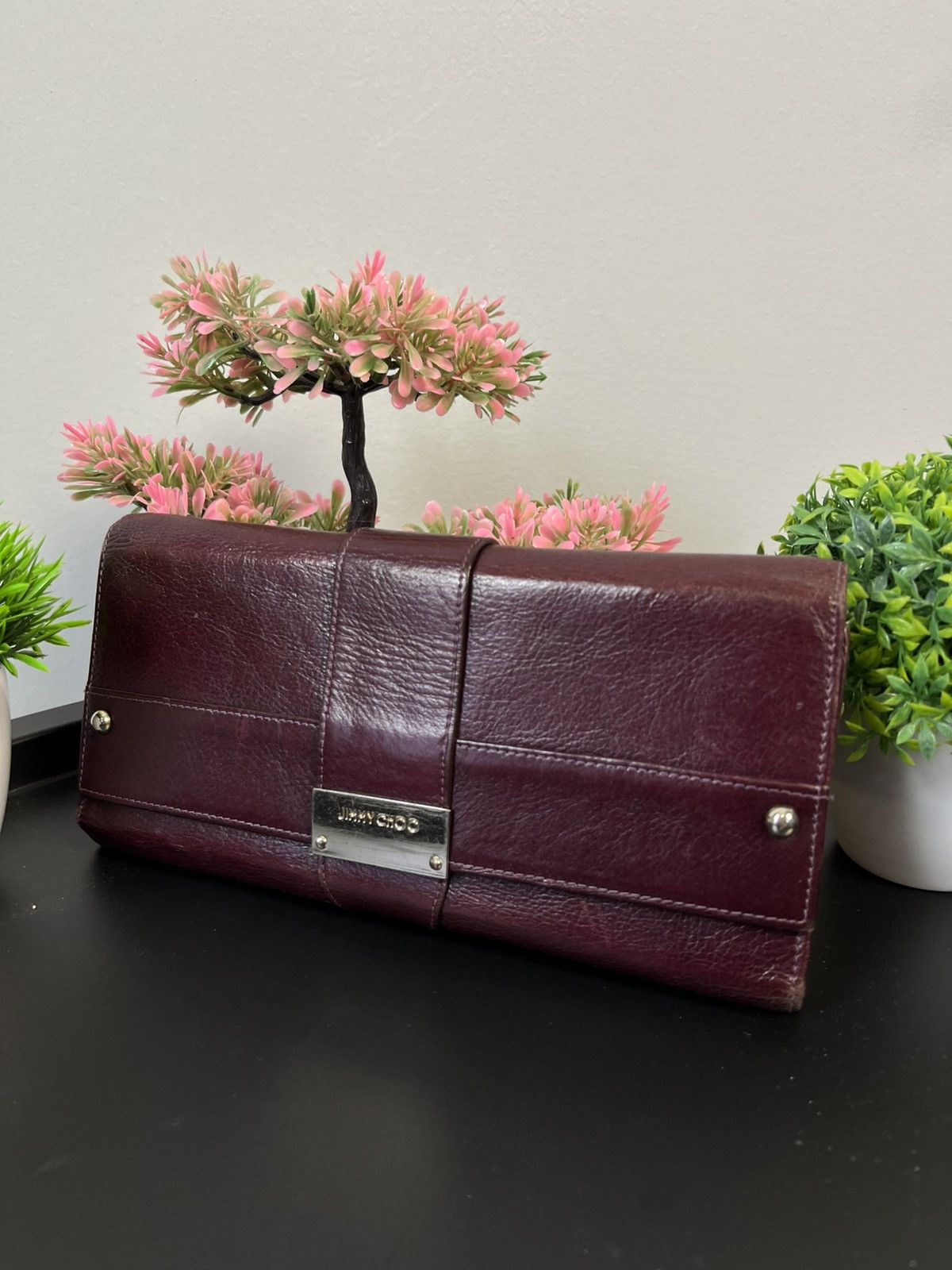 Jimmy Choo × Vintage Jimmy Choo Vintage Y2K Leather Long Wallet Bag Size ONE SIZE - 1 Thumbnail