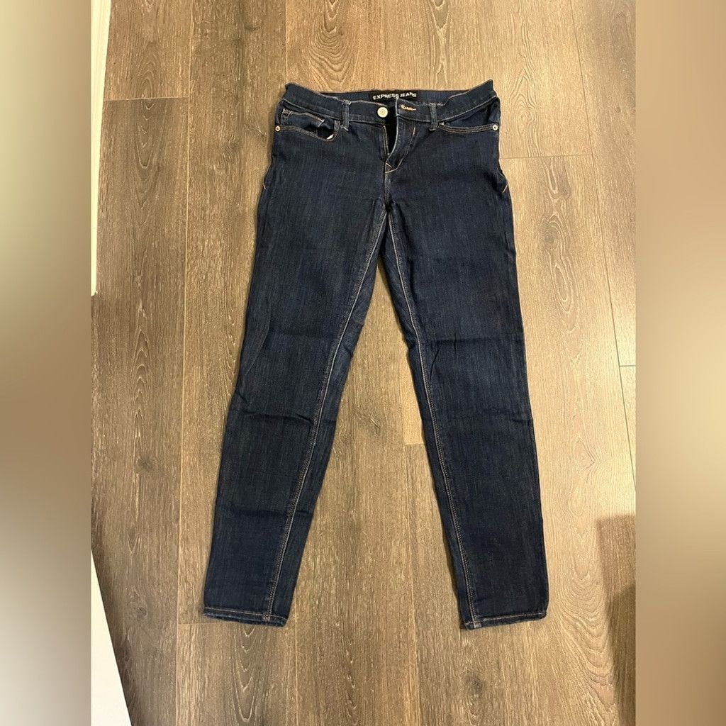 Express Express Blue Skinny Jeans Classic Denim Size 30" / US 8 / IT 44 - 1 Thumbnail