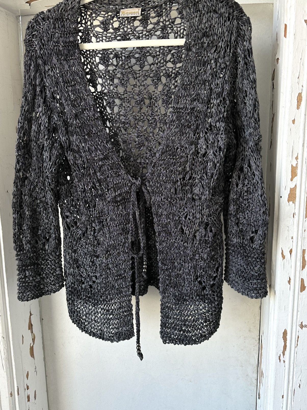 Beauty Beast × If Six Was Nine × Vintage Vintage Knit Grey Cardigan Size S / US 4 / IT 40 - 3 Thumbnail
