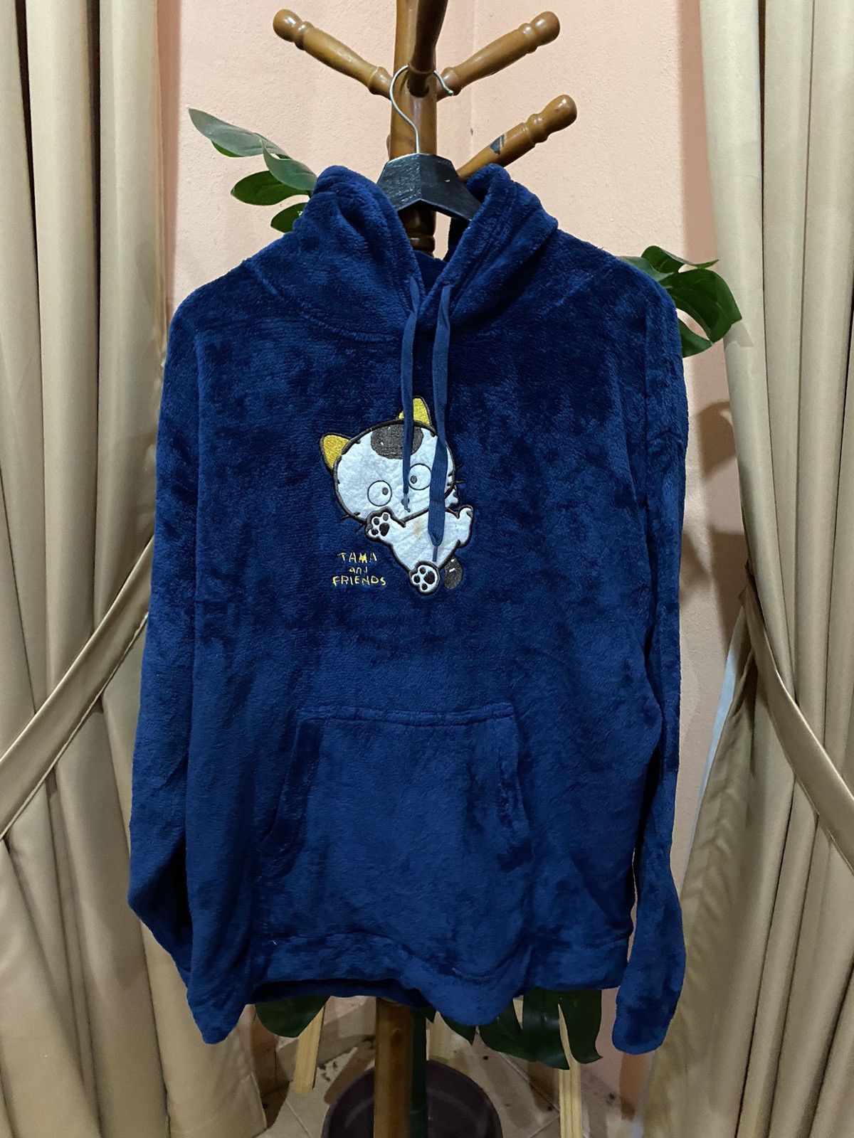 Anime Tama & Friends Navy Plush Hoodie - Cozy Japanese Anime Size US L / EU 52-54 / 3 - 1 Thumbnail