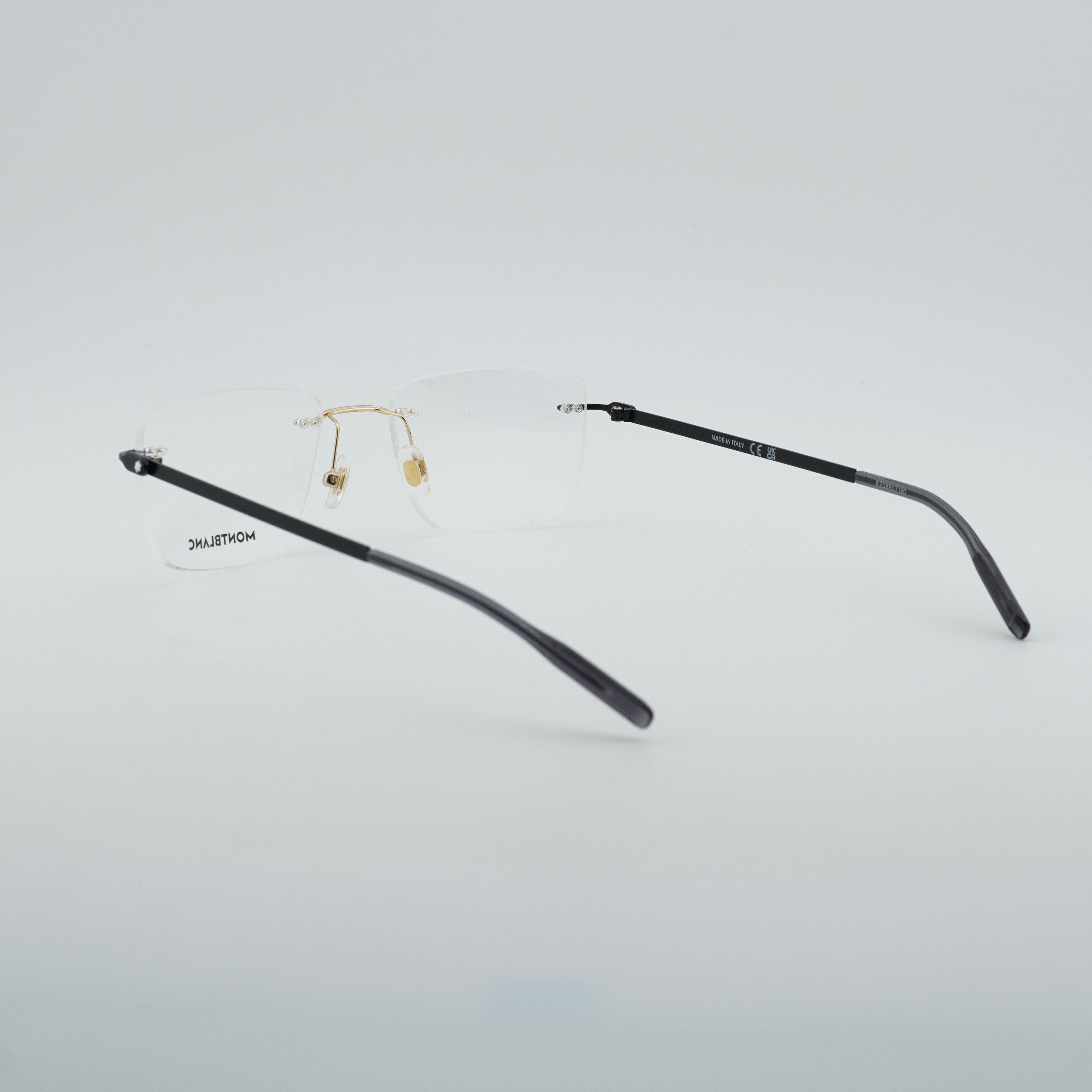 Montblanc Montblanc MB0281O 006 Eyeglasses Gold/Black 56mm Rectangle Size ONE SIZE - 3 Thumbnail