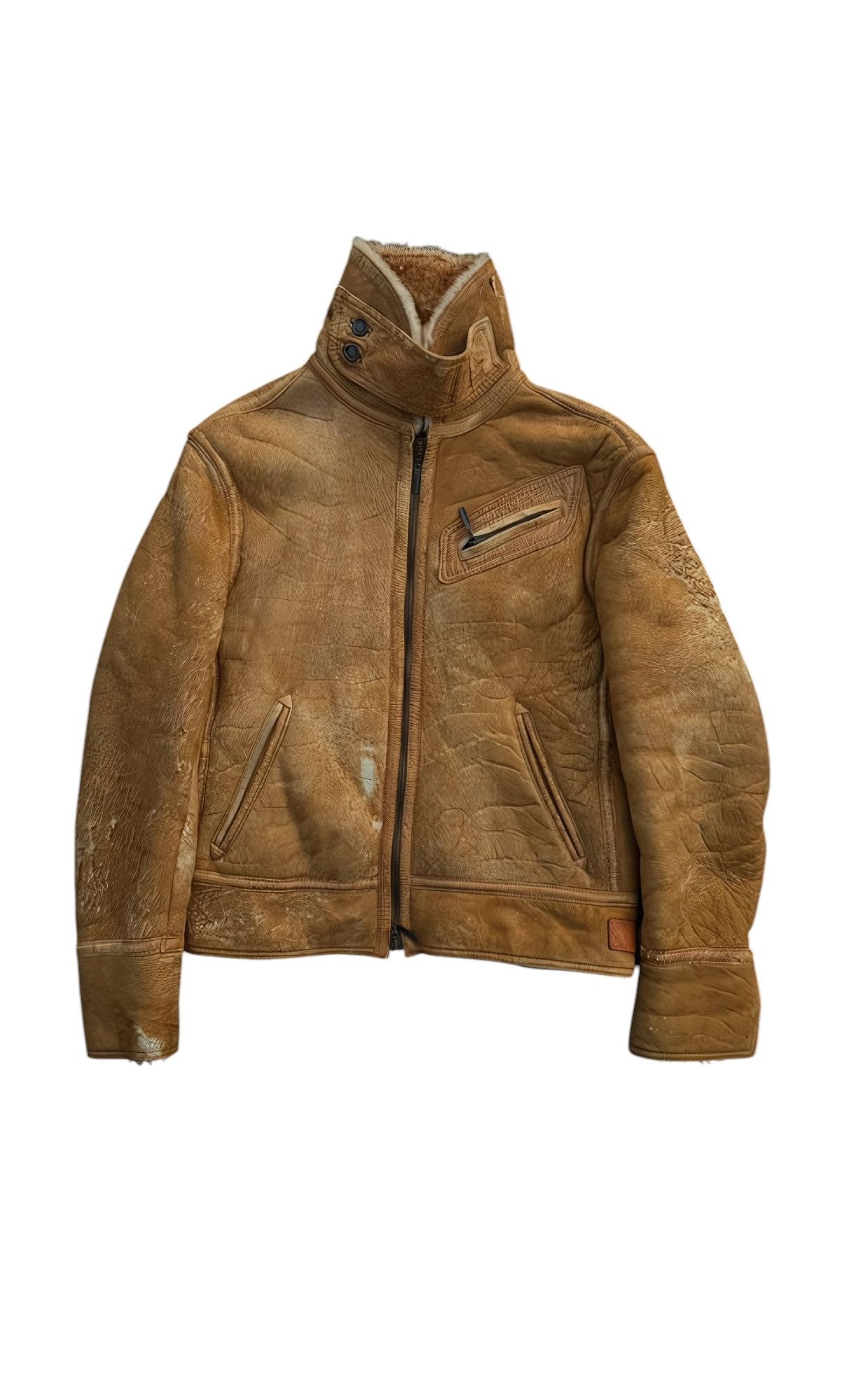 Roberto Cavalli SHEARLING EDGED LEATHER JACKET Size US M / EU 48-50 / 2 - 1 Thumbnail