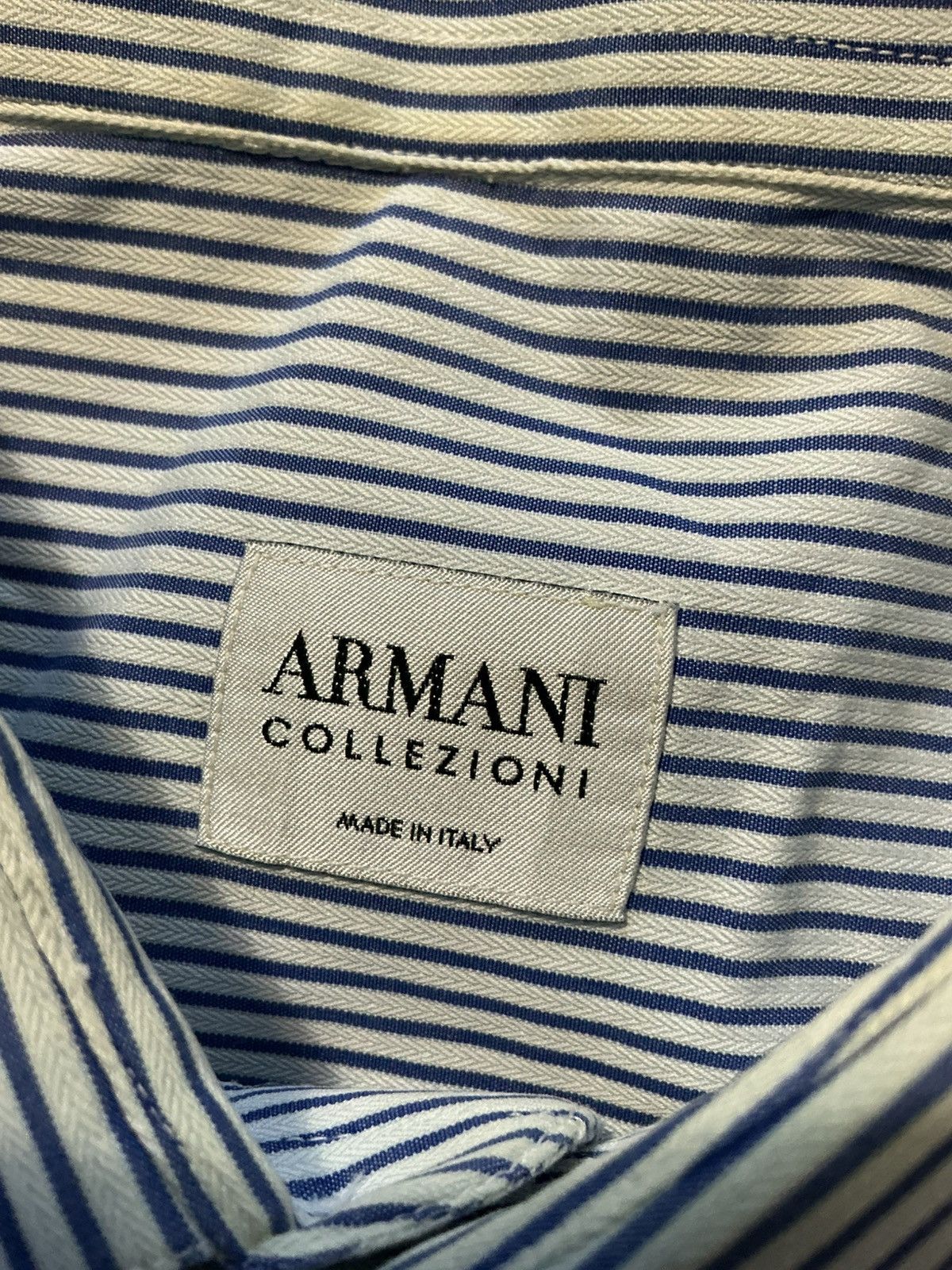 Armani Collezioni Armani Collezioni Made In Italy Striped Button Dress Shirt Size US L / EU 52-54 / 3 - 5 Thumbnail