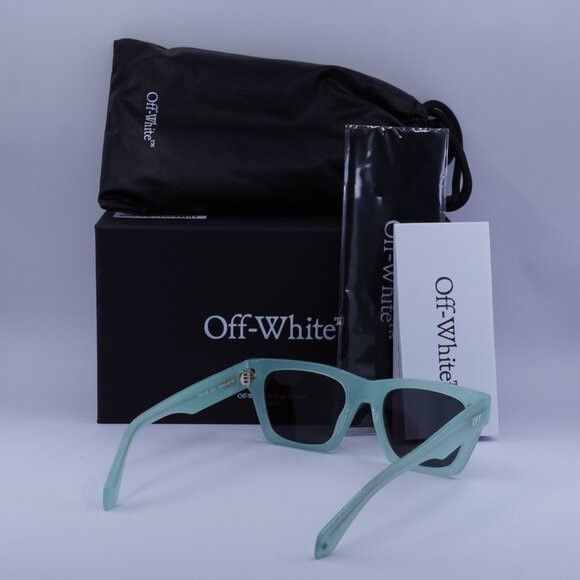 Off-White Off-White OERI13X VALDEZ 5307 Sunglasses Sage Square Frame Size ONE SIZE - 10 Thumbnail
