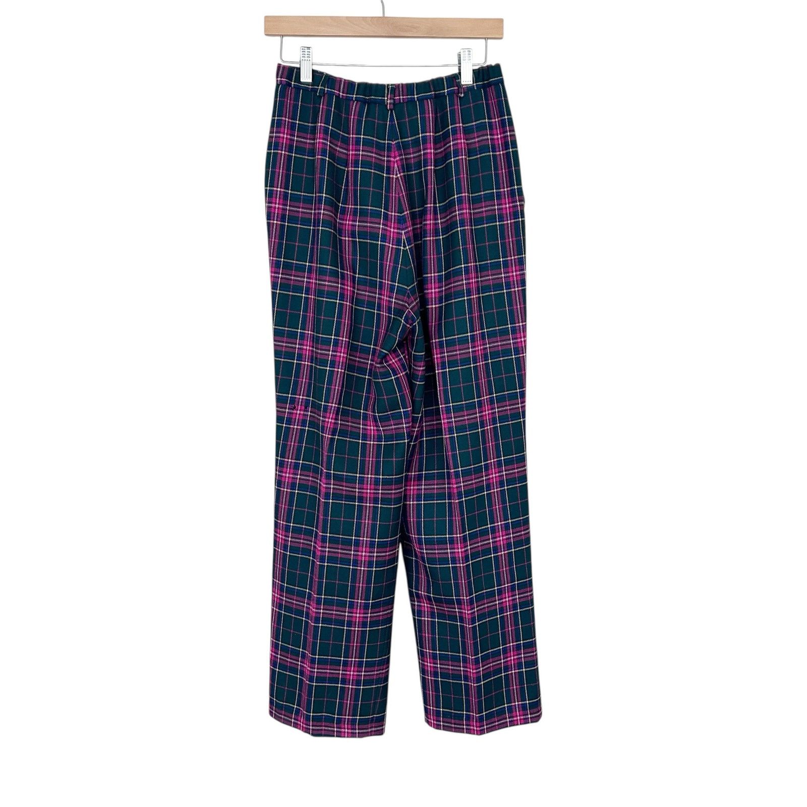 Pendleton Vintage 90s Pendleton 100% Wool Pink Green Plaid Suit Set 10 Size 32" / US 10 / IT 46 - 9 Thumbnail