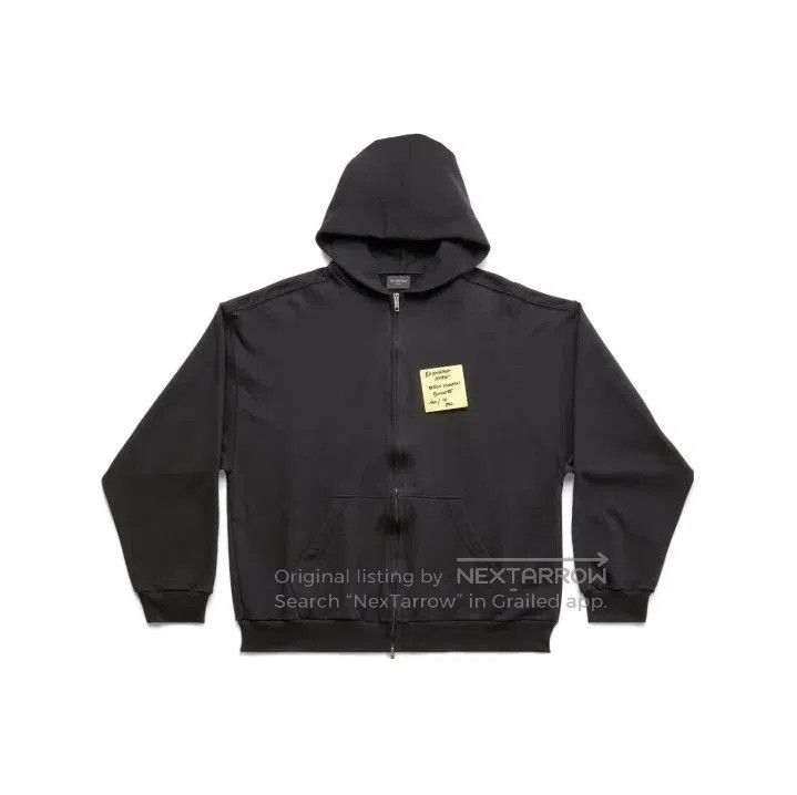 Balenciaga Balenciaga Black Zip-Up Hooded Sweatshirt. Size US L / EU 52-54 / 3 - 1 Thumbnail
