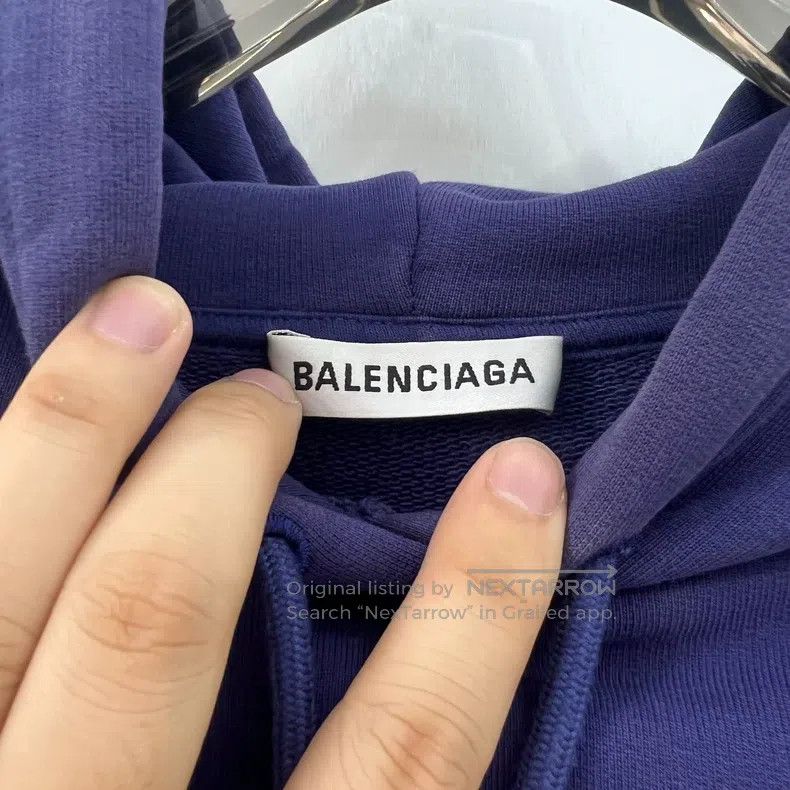 Balenciaga Balenciaga Purple Small Logo Hoodie Size US M / EU 48-50 / 2 - 3 Thumbnail