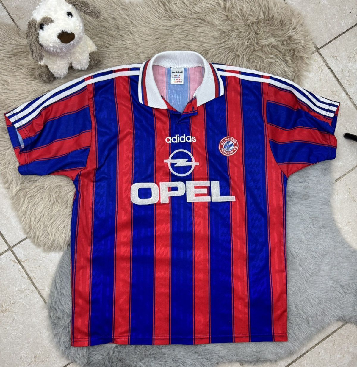 Adidas 1995 1997 Bayern Munich Vintage Home Soccer Tee Jersey Shirt Size US L / EU 52-54 / 3 - 3 Thumbnail