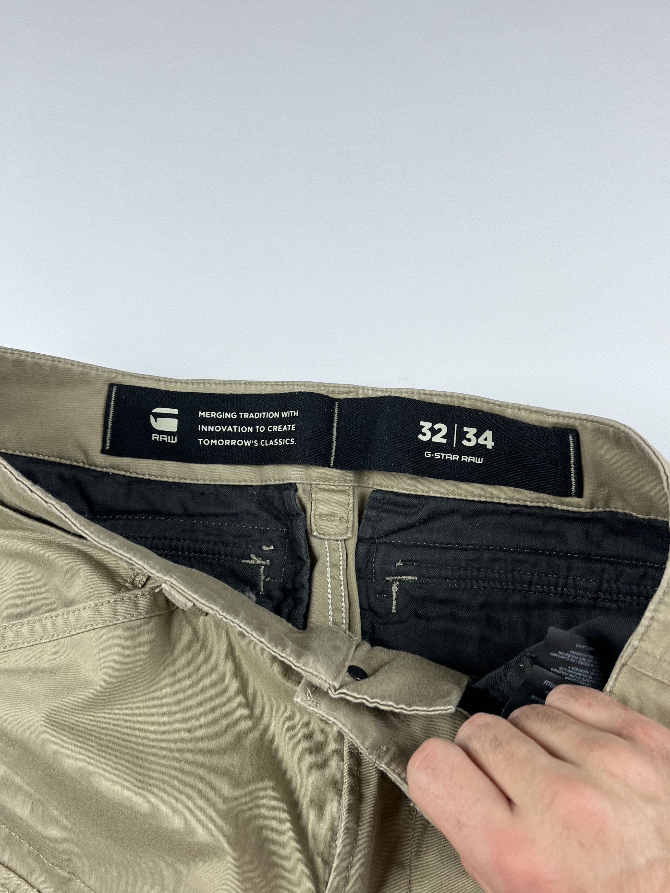 G-Star × Japanese Brand × Vintage Rare G Star Raw Rovic Zipper 3D Tapered Cargo Pants Size US 33 - 4 Thumbnail