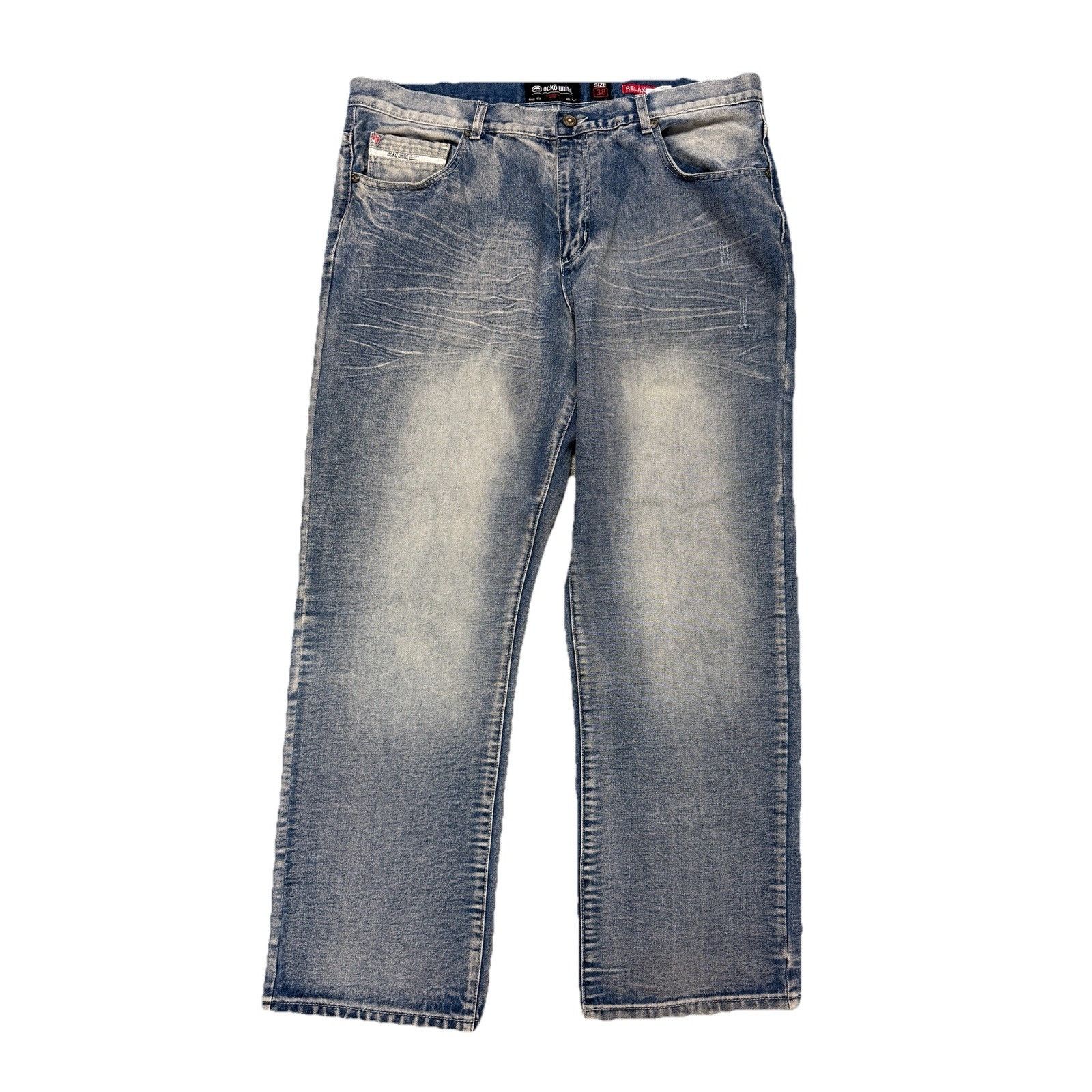 Ecko Unltd. × Vintage Ecko Unltd Baggy Y2K Jeans Mens 38x32 Blue Skate Grunge Size US 38 / EU 54 - 1 Thumbnail