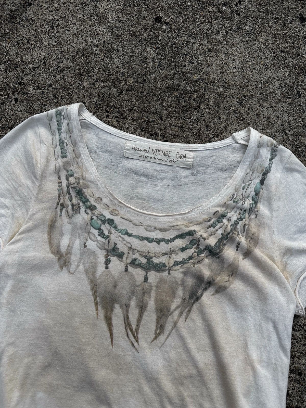Japanese Brand × KMRii × Le Grande Bleu (L.G.B.) G.O.A. 00’s Feather Necklace Tee Size US S / EU 44-46 / 1 - 5 Thumbnail