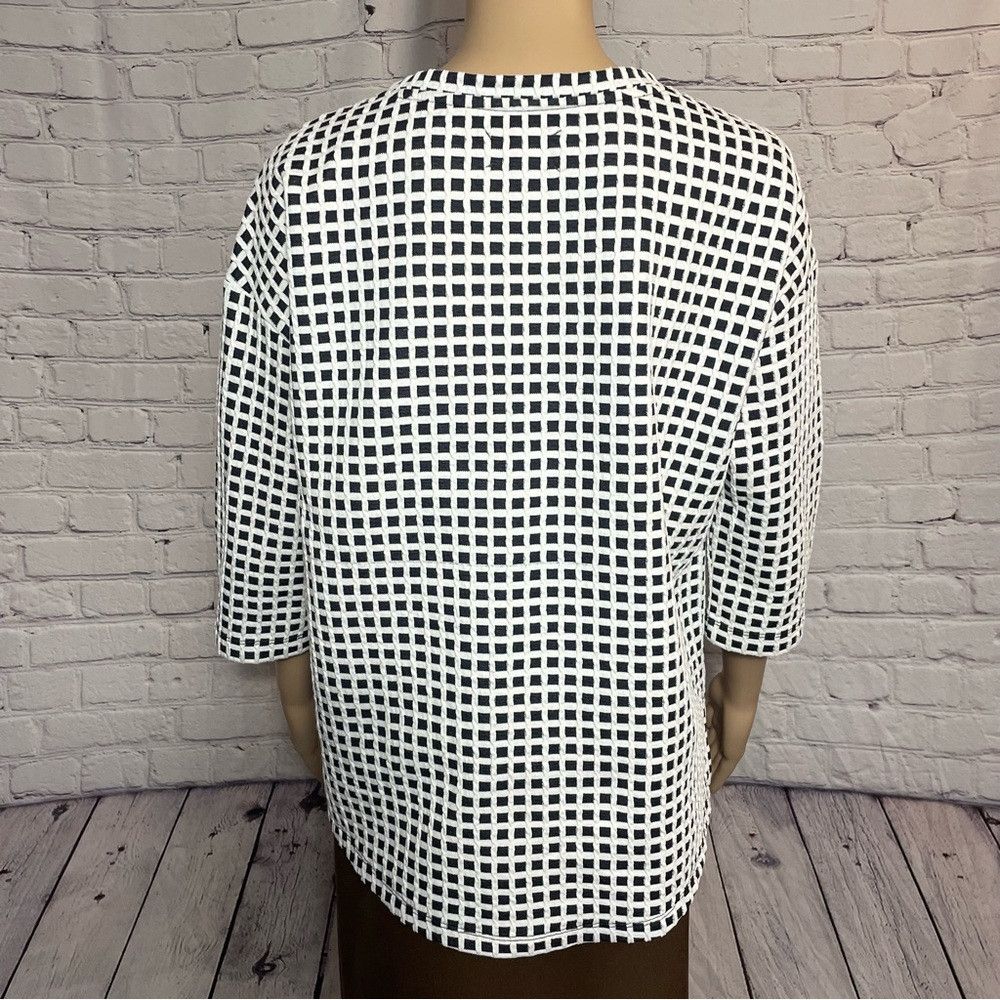 Lou & Grey Lou & Grey Cotton Black White 3/4 Sleeve Top Size M Size M / US 6-8 / IT 42-44 - 7 Thumbnail