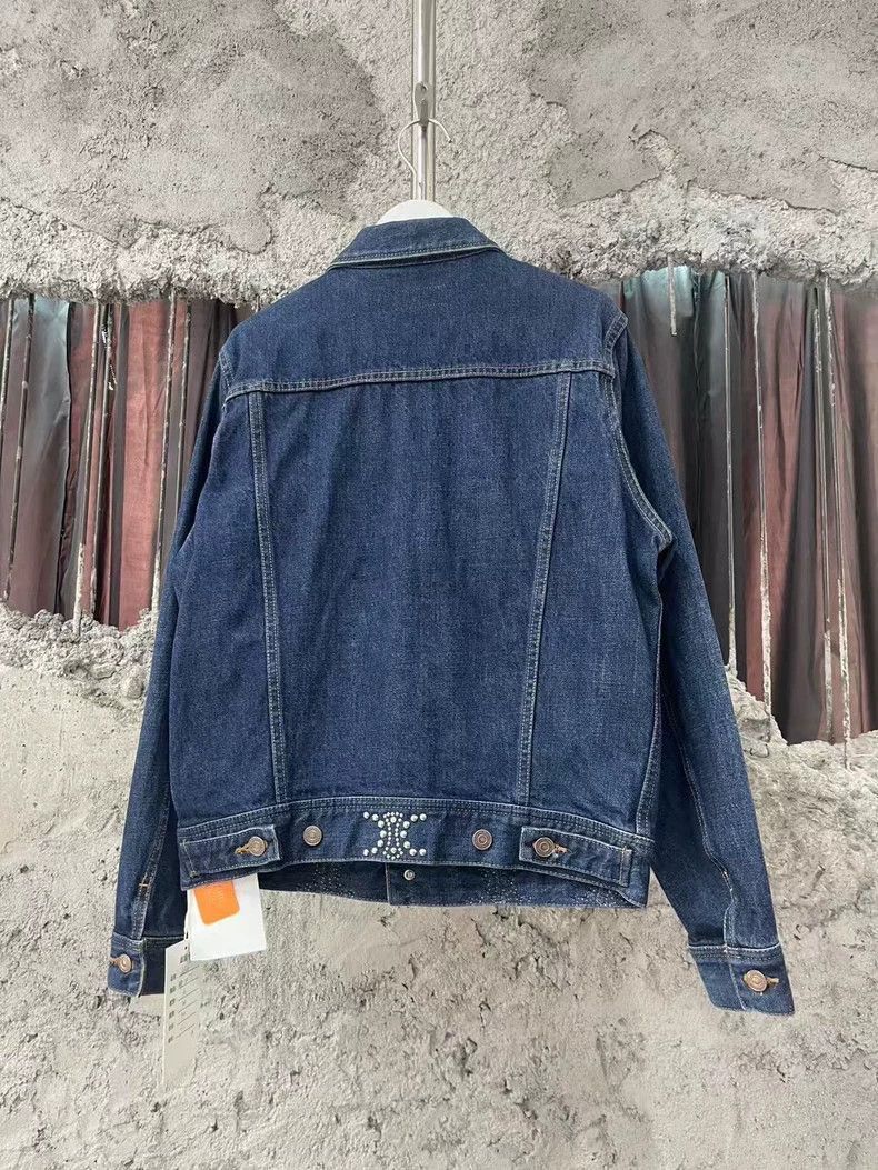 Celine Celine Denim Jacket with Studded Decoration Size US M / EU 48-50 / 2 - 2 Thumbnail