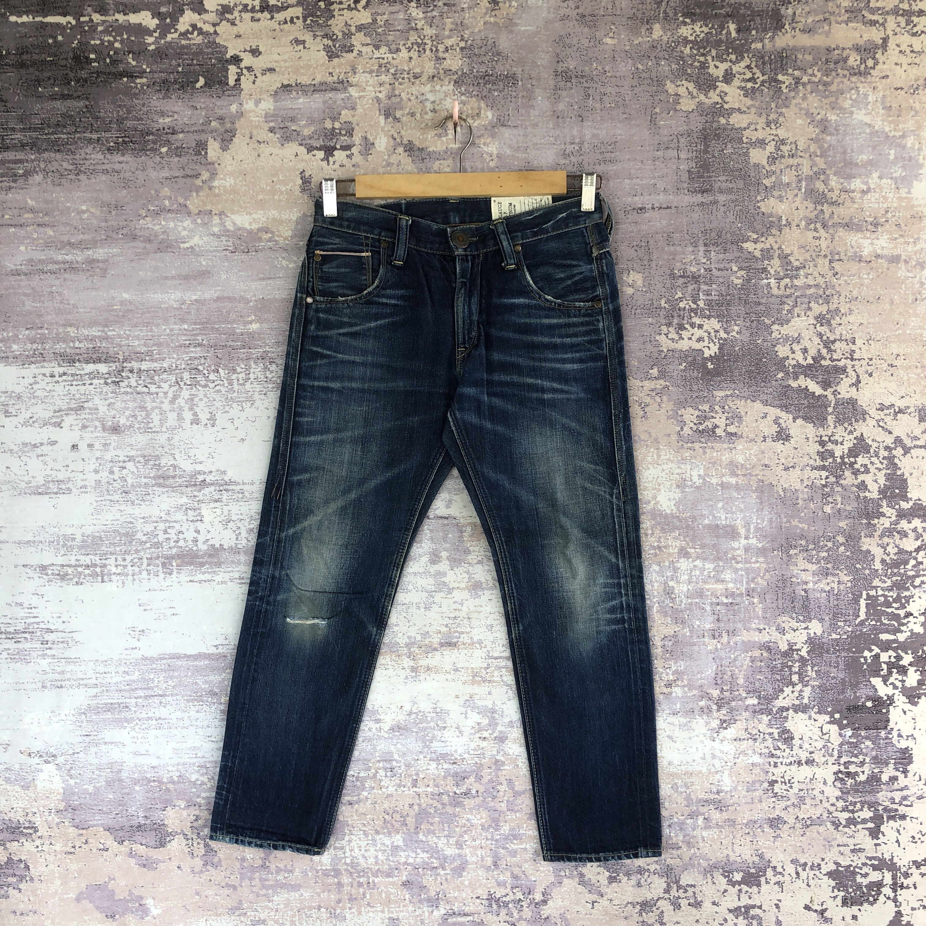 Japanese Brand Distressed Antgauge Fourmimesure Selvedge Jeans Denim Pants Size US 28 / EU 44 - 1 Thumbnail