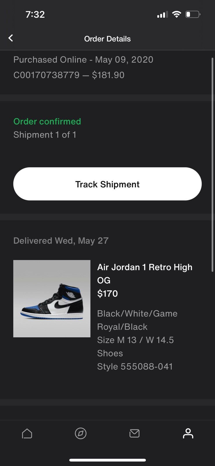 Jordan Brand × Nike Air Jordan 1 Royal Toe Size US 13 / EU 46 - 8 Thumbnail