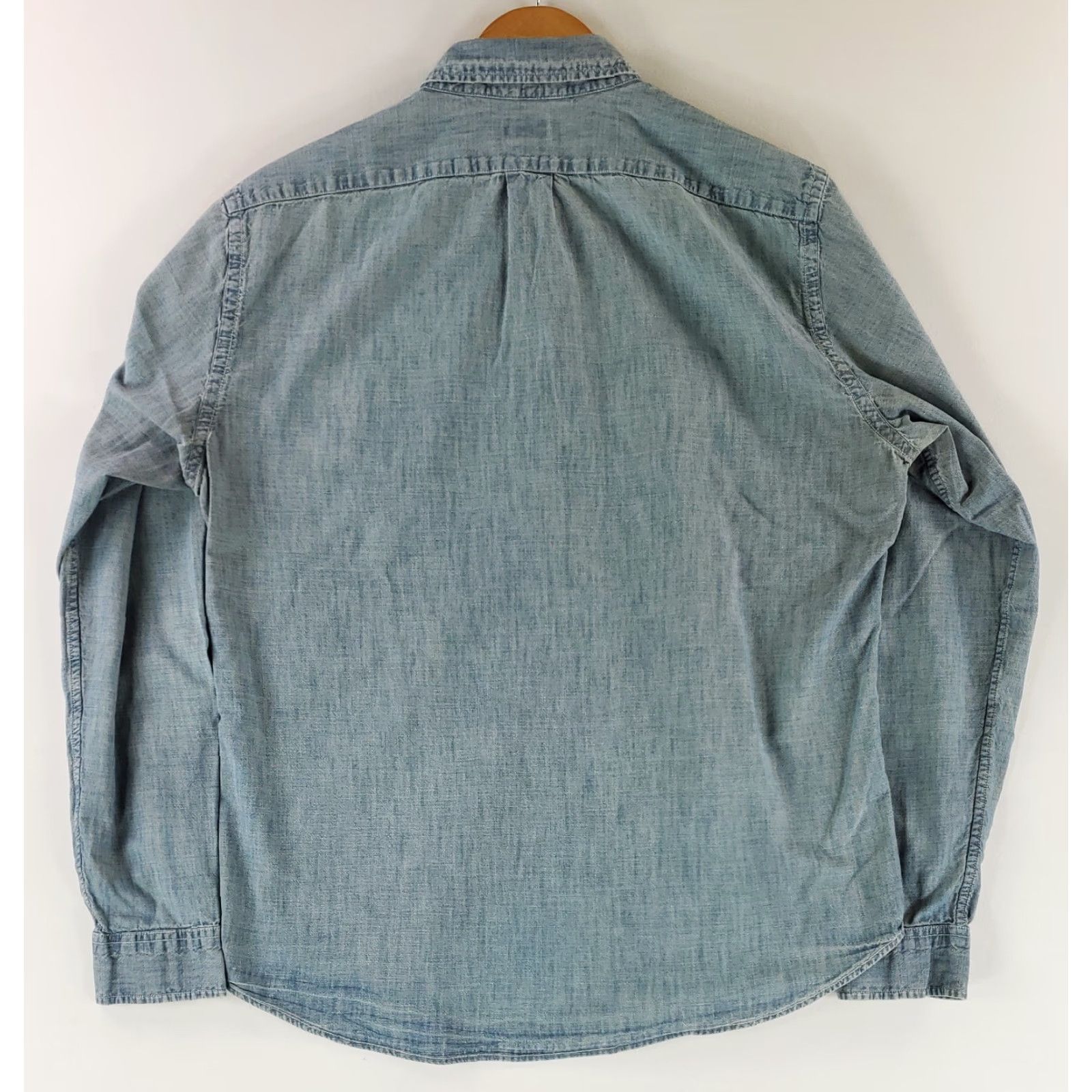 J.Crew J. Crew Shirt Chambray Japanese Fabric Button-Down Blue Long Sleeve Slim Mens L Size US L / EU 52-54 / 3 - 3 Thumbnail