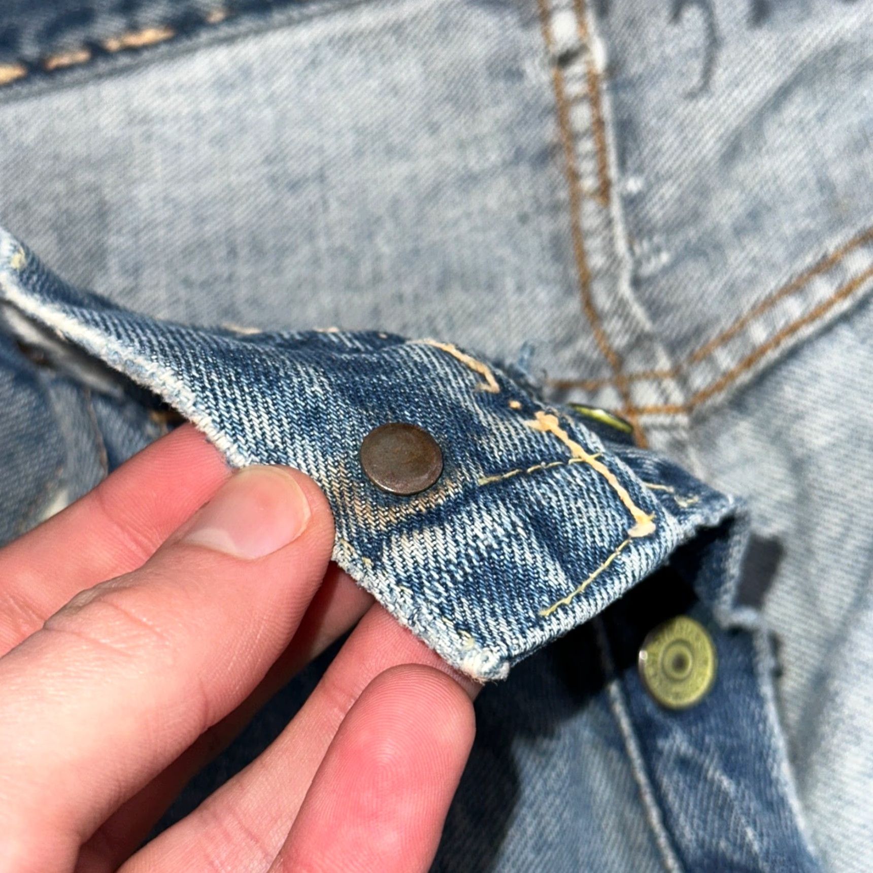 Levi's VINTAGE Levi's 501 XX Jeans Big E Redline Selvedge USA 1960s 66 Act 34x28 Blue Denim Jeans Men's Regular 34 Inseam Stonewash Distressed Button Fly Size US 34 / EU 50 - 7 Thumbnail