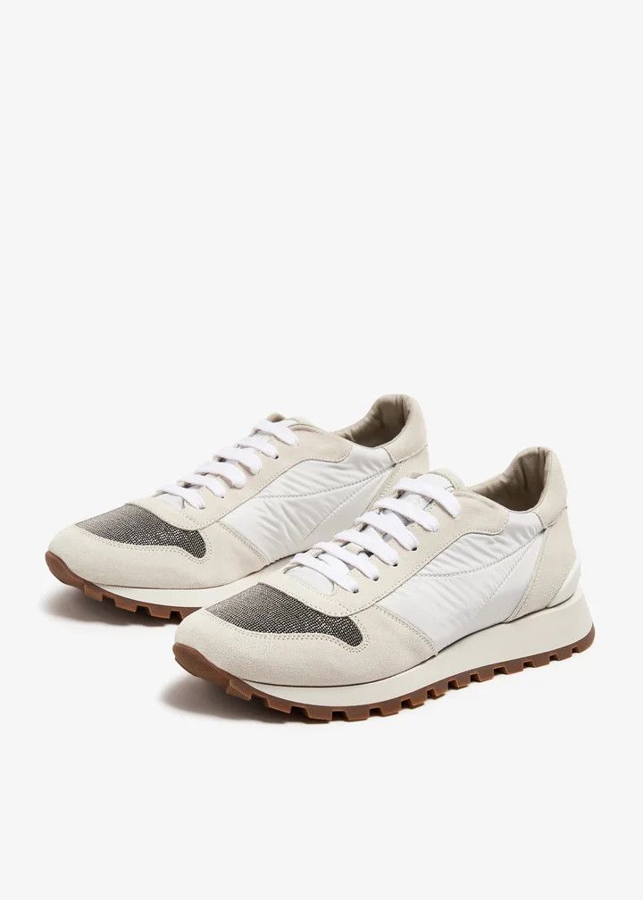 Brunello Cucinelli o1w1db10825 Pair Of Sneakers in Light Pastel Grey Size US 7 / IT 37 - 1 Thumbnail