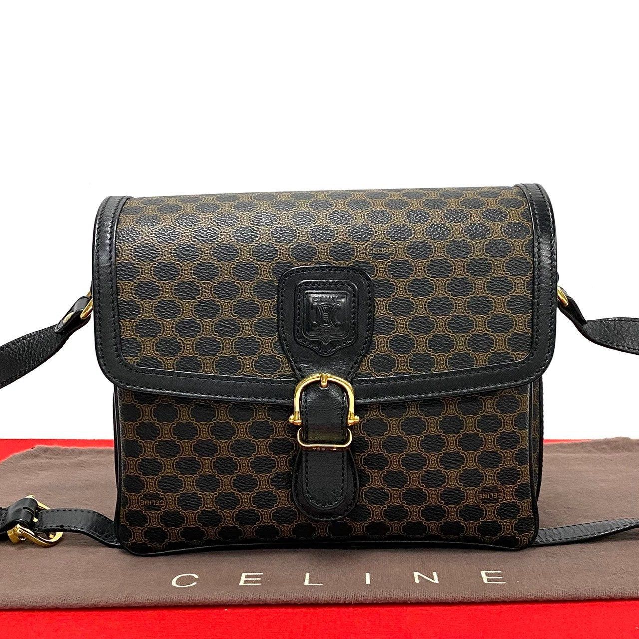 Celine Celine Shoulder Bag Black Leather Size ONE SIZE - 1 Thumbnail