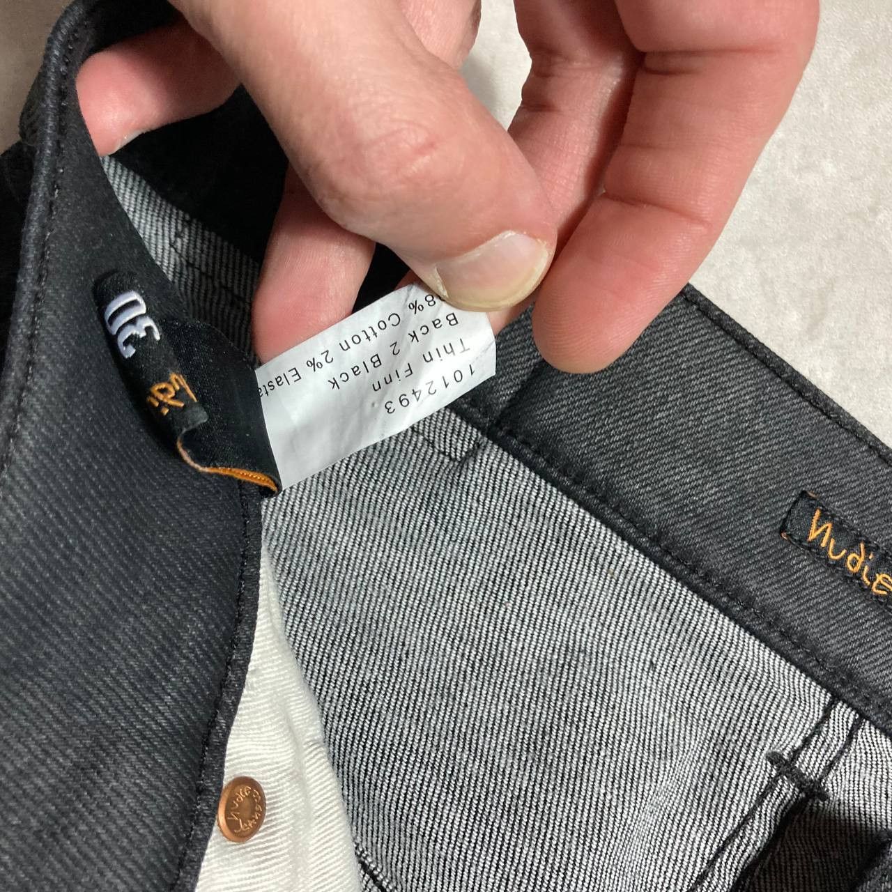 Nudie Jeans Nudie Jeans Thin Finn Back 2 Black 12Oz Selvage Size US 30 / EU 46 - 9 Thumbnail