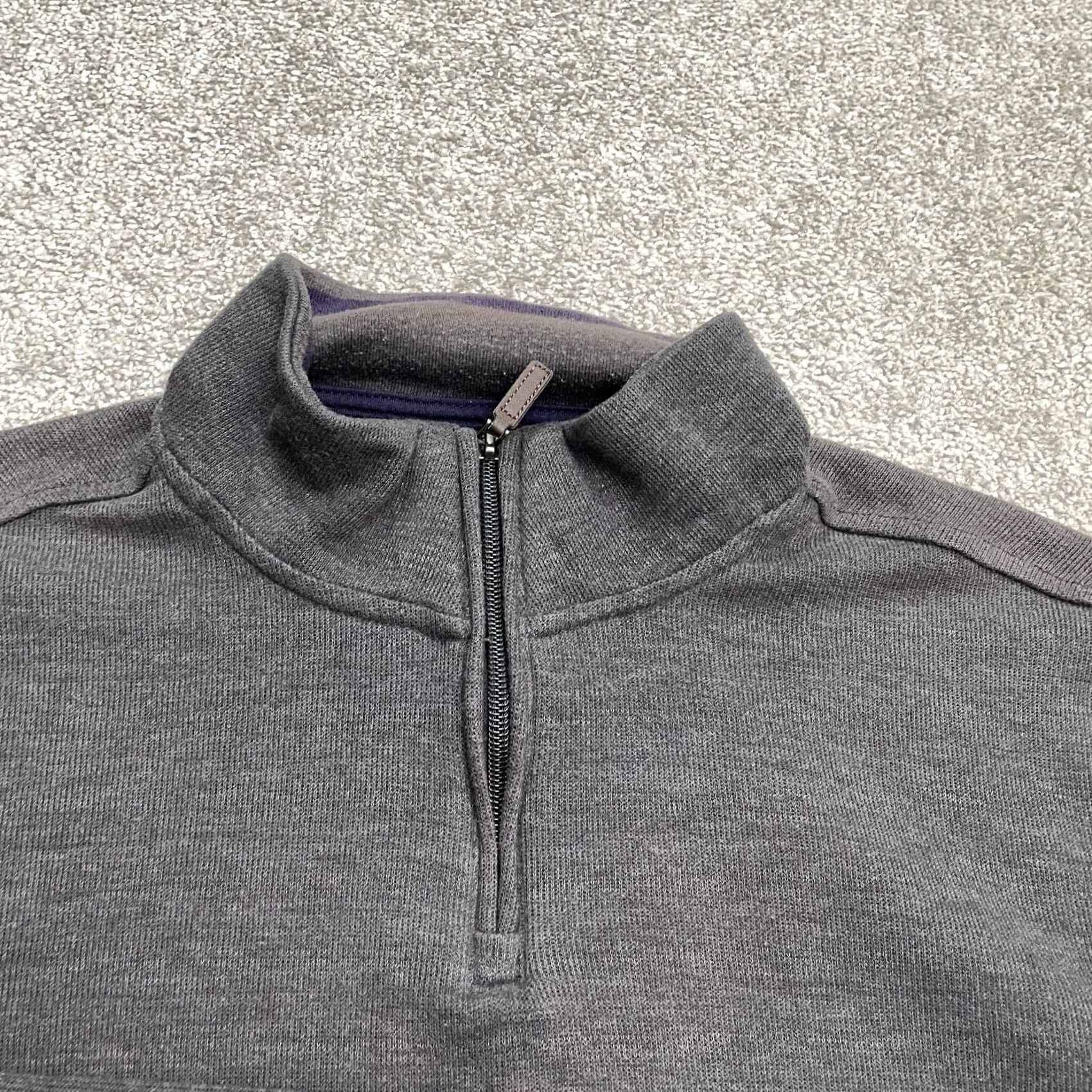 Club Room Club Room Mens XL Gray Cotton Blend 1/4 Zip Pullover Sweatshirt Casual Outdoor Size US XL / EU 56 / 4 - 5 Thumbnail