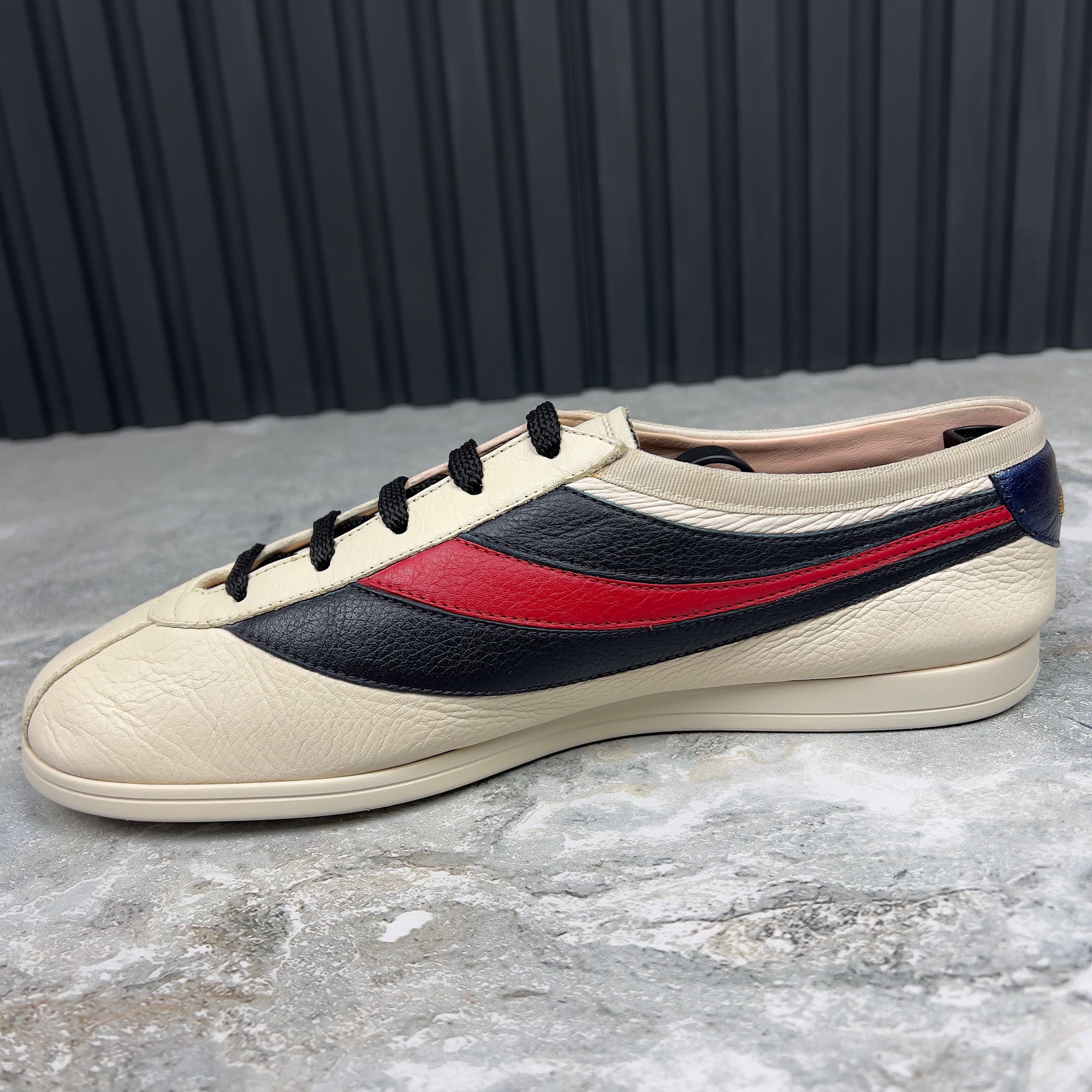 Gucci Falacer Hebron Sneaker Web Bee Embroidery Leather Size US 8 / EU 41 - 7 Thumbnail