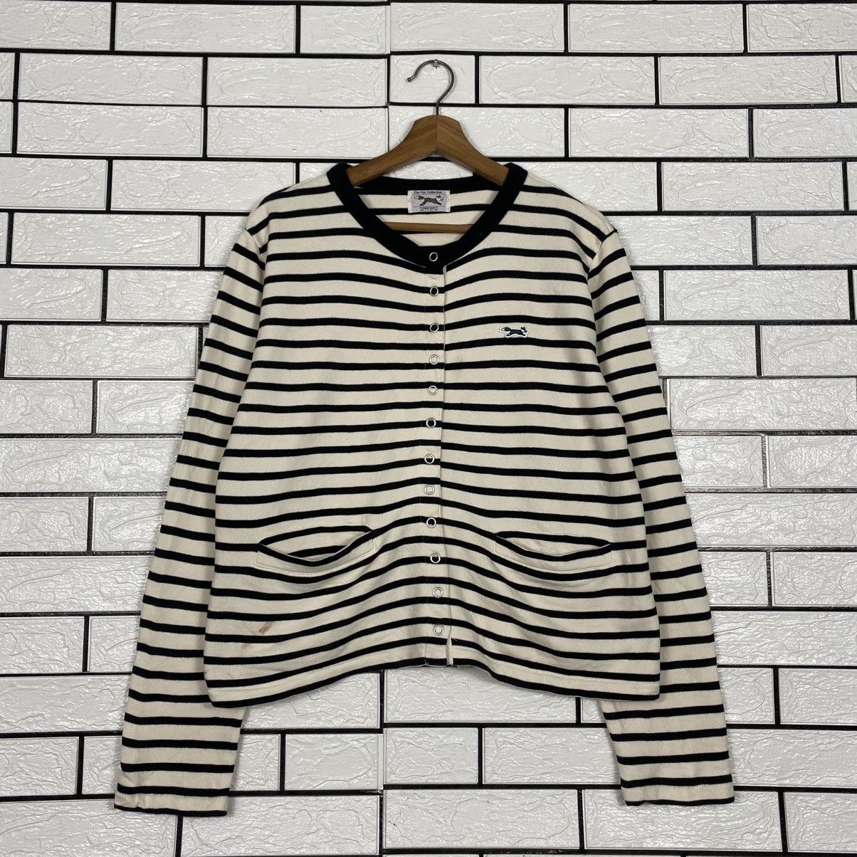 Japanese Brand 📌The Fox Collection Snap Button Cardigan Striped Size US M / EU 48-50 / 2 - 2 Thumbnail