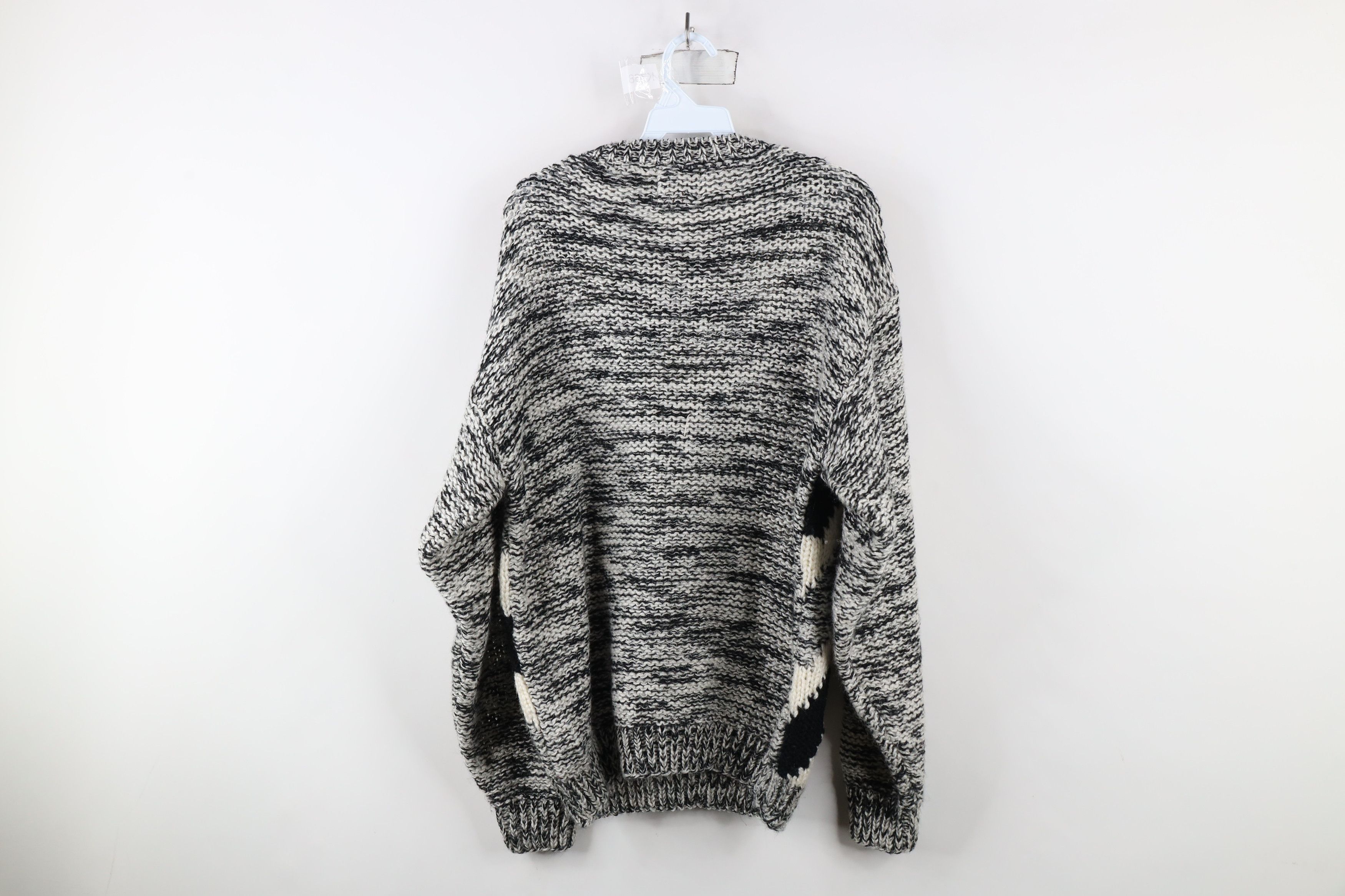 Vintage Vintage 90s Streetwear Geometric Chunky Knit Sweater Acrylic Size US M / EU 48-50 / 2 - 6 Thumbnail