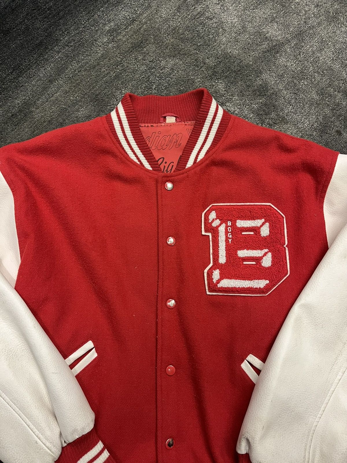 Vintage Y2K Vintage Red Bogy Varsity College Jacket 1940 Size US M / EU 48-50 / 2 - 2 Thumbnail