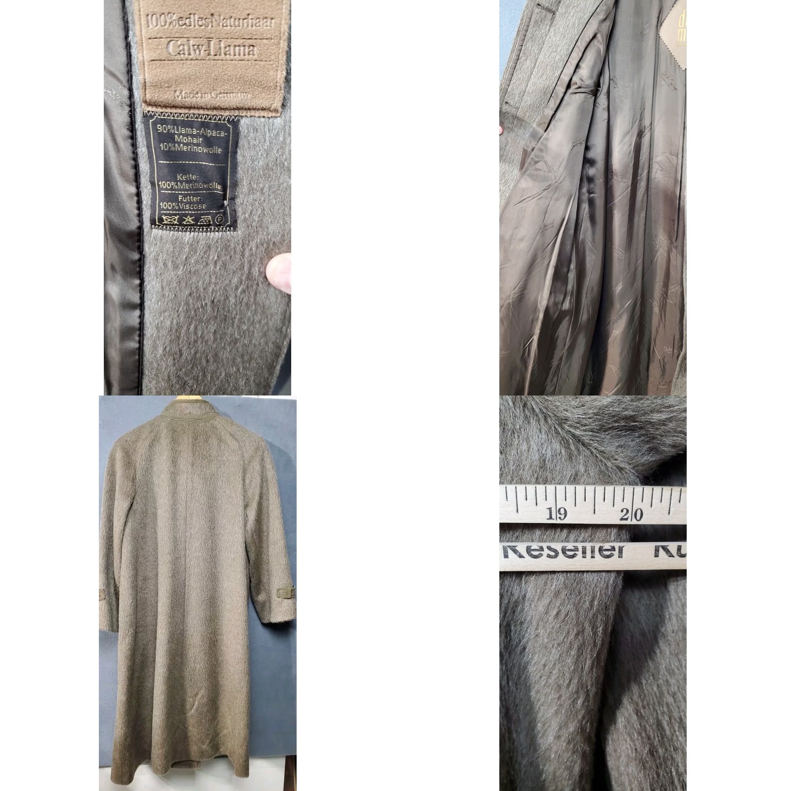 Vintage VINTAGE Calw Overcoat Coat Long Wool Brown 40X43 Unisex Adults M Lining Alpaca Wool Germany 80s 90s Accessories Pockets Button Size M / US 6-8 / IT 42-44 - 9 Thumbnail