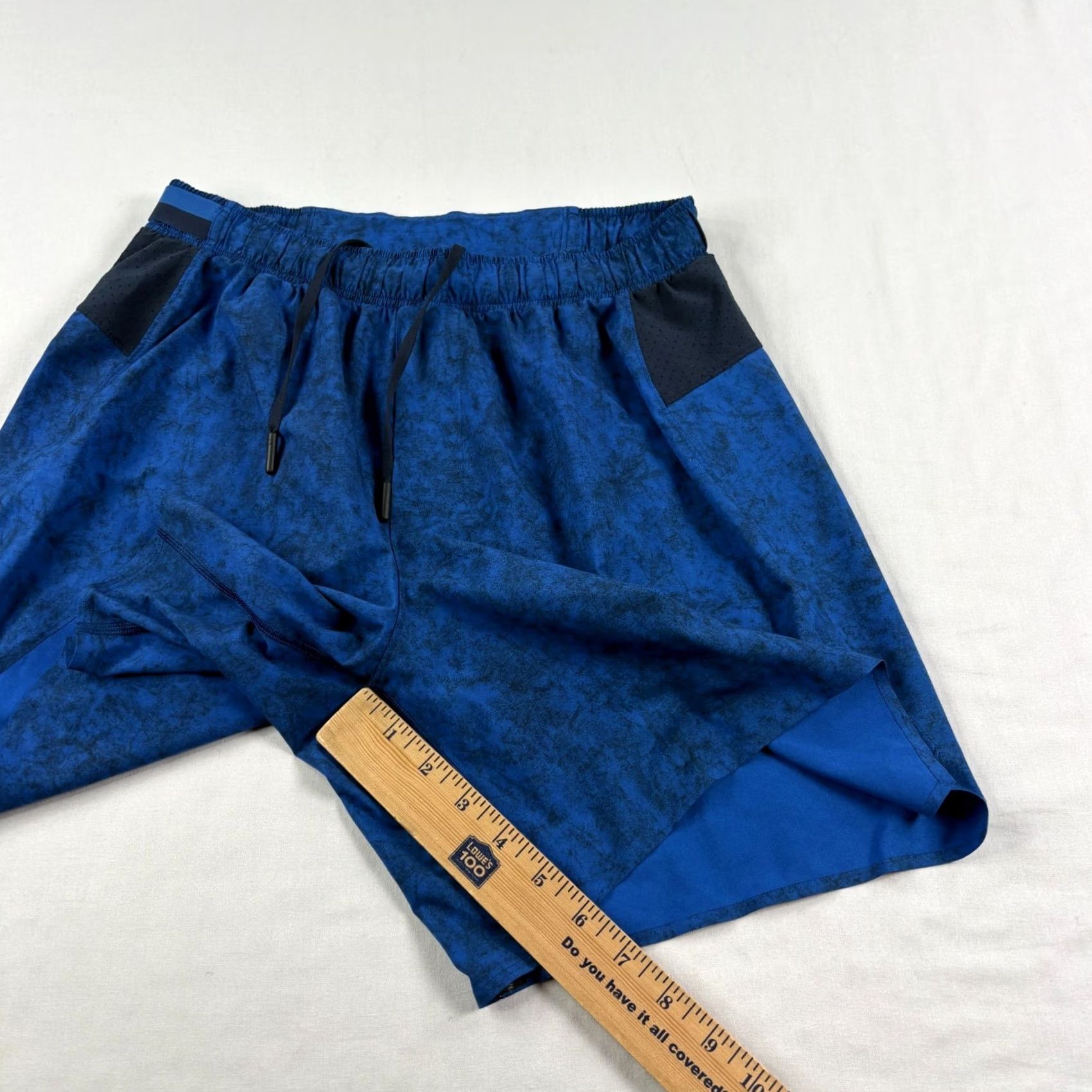 Lululemon Lululemon Surge Shorts Mens M Blue Athletic Lined Gym Running Performance Size US 31 - 6 Thumbnail
