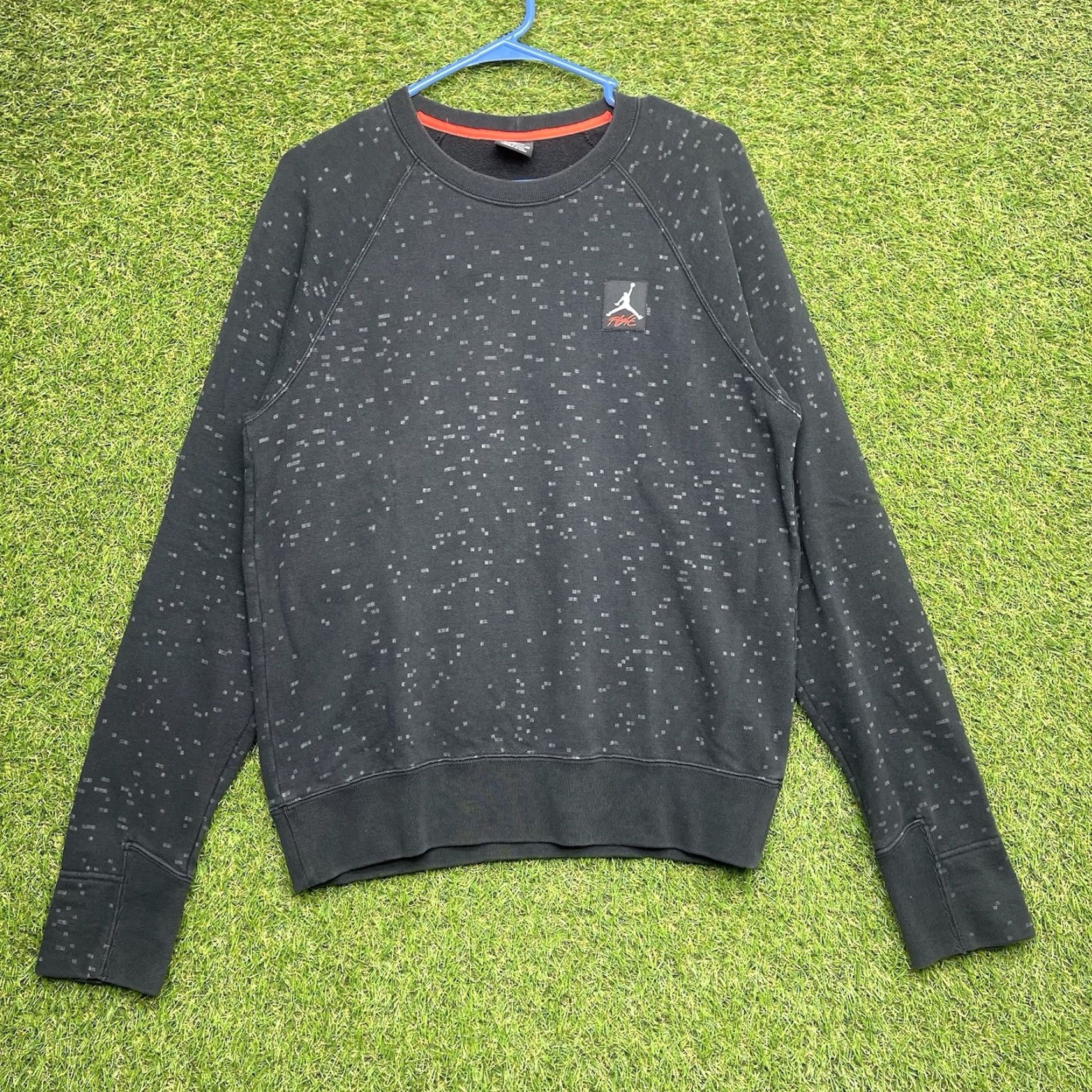 Nike Nike Air Jordan Sweatshirt Mens M Pullover Hooded Crewneck 90s Vintage Casual Logo Black Brown Dark Grey Cotton Polyester Fleece Sports Size US M / EU 48-50 / 2 - 2 Thumbnail