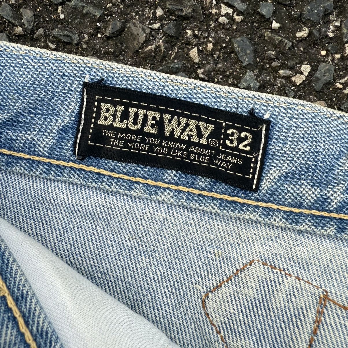 Japan Blue × Jean × Vintage VINTAGE BLUE WAY STRAIGHT FADED RIPPEP JEAN PANTS Size US 32 / EU 48 - 10 Thumbnail