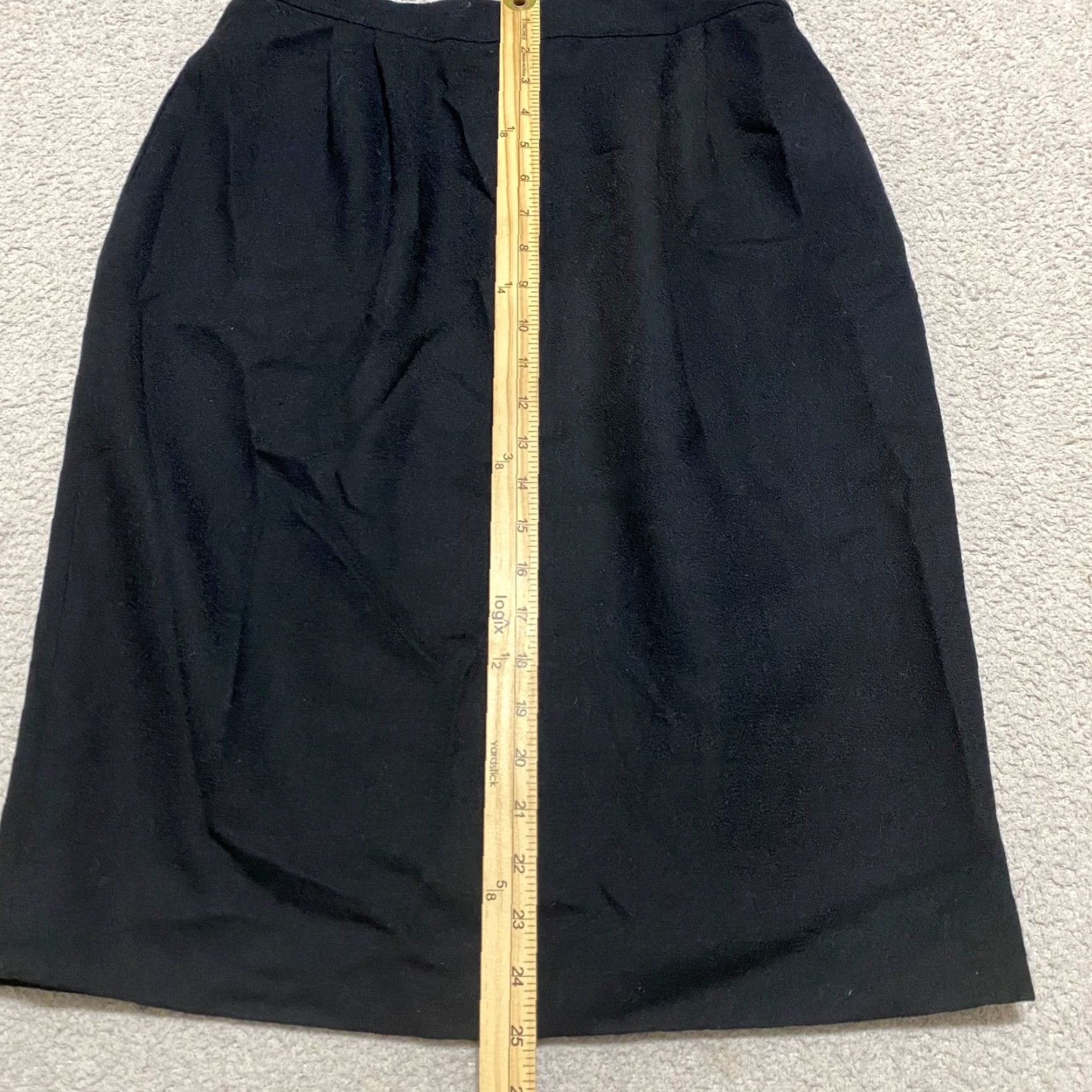 Talbots Talbots Skirt Womens 12 Black Wool Pencil Straight Knee Length Lined Office Business Size 34" / US 12 / IT 48 - 4 Thumbnail