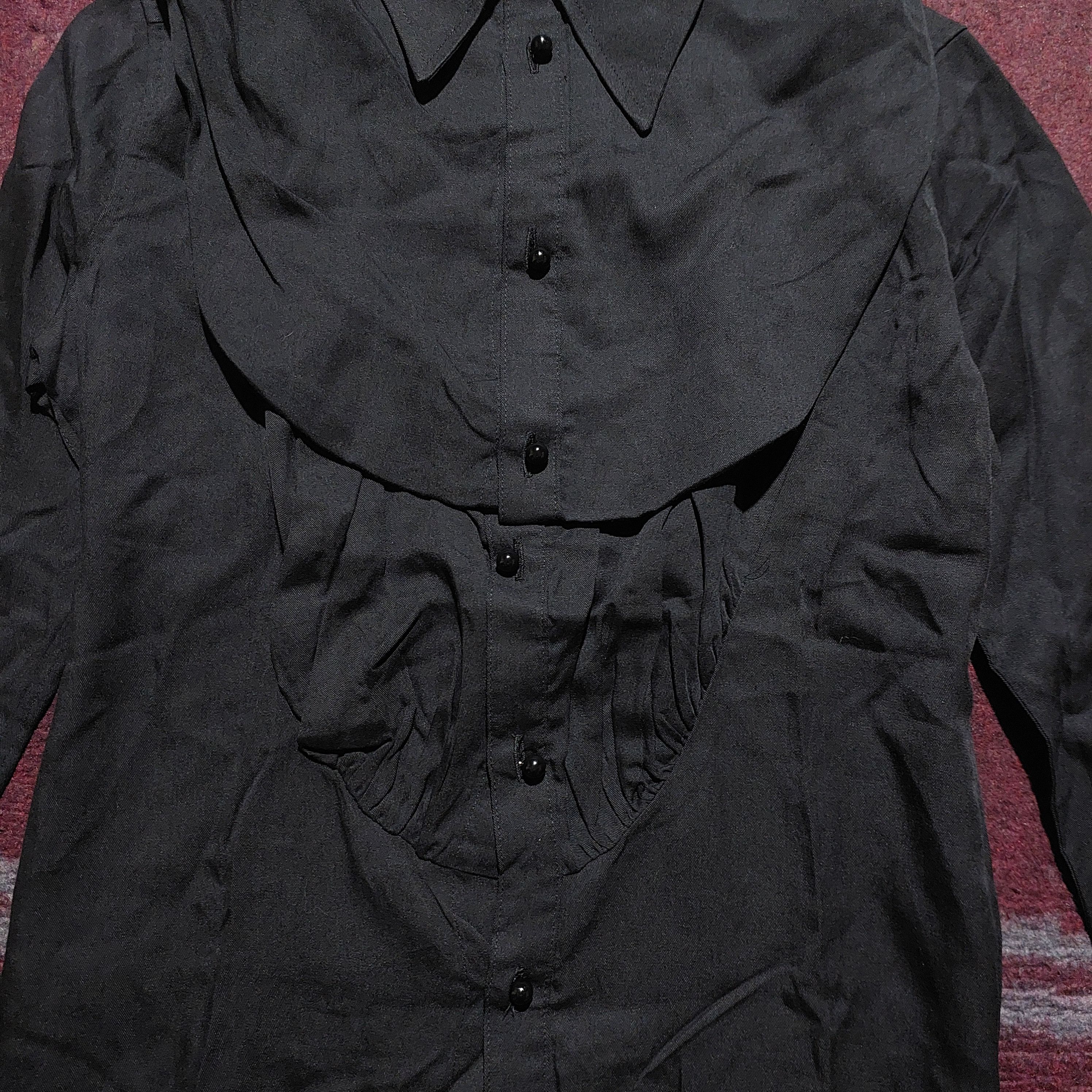 If Six Was Nine MIHARA YASUHIRO hybrid black L/s shirt Size US S / EU 44-46 / 1 - 6 Thumbnail